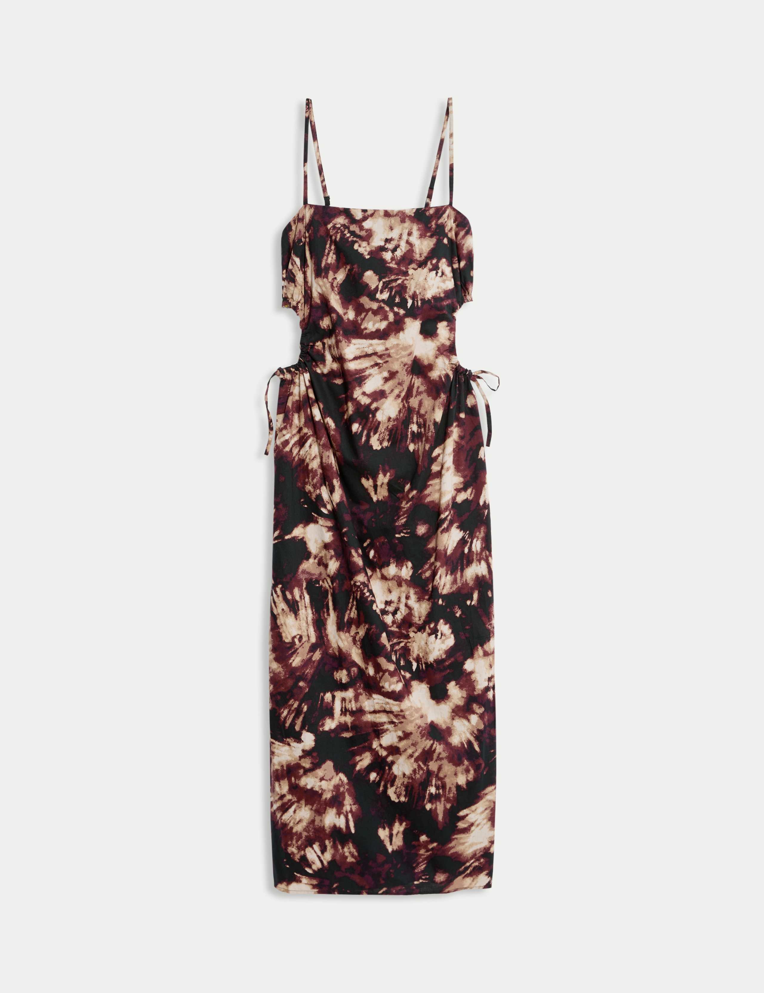 Pure Cotton Printed Cut Out Maxi Beach Dress 2 of 7