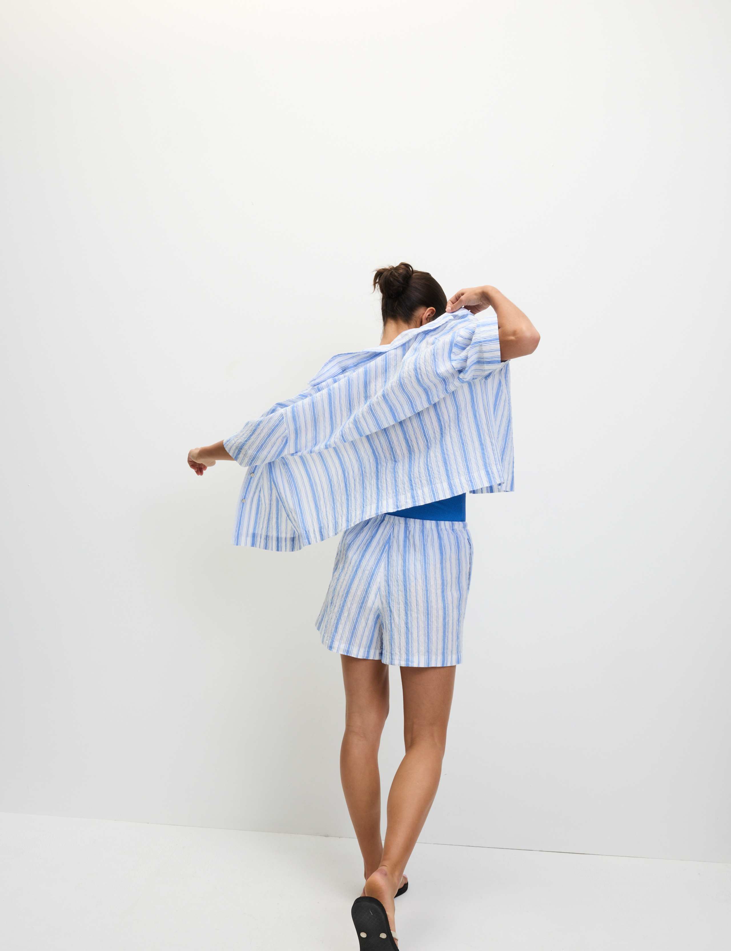 Cotton Rich Striped Beach Shorts 5 of 6