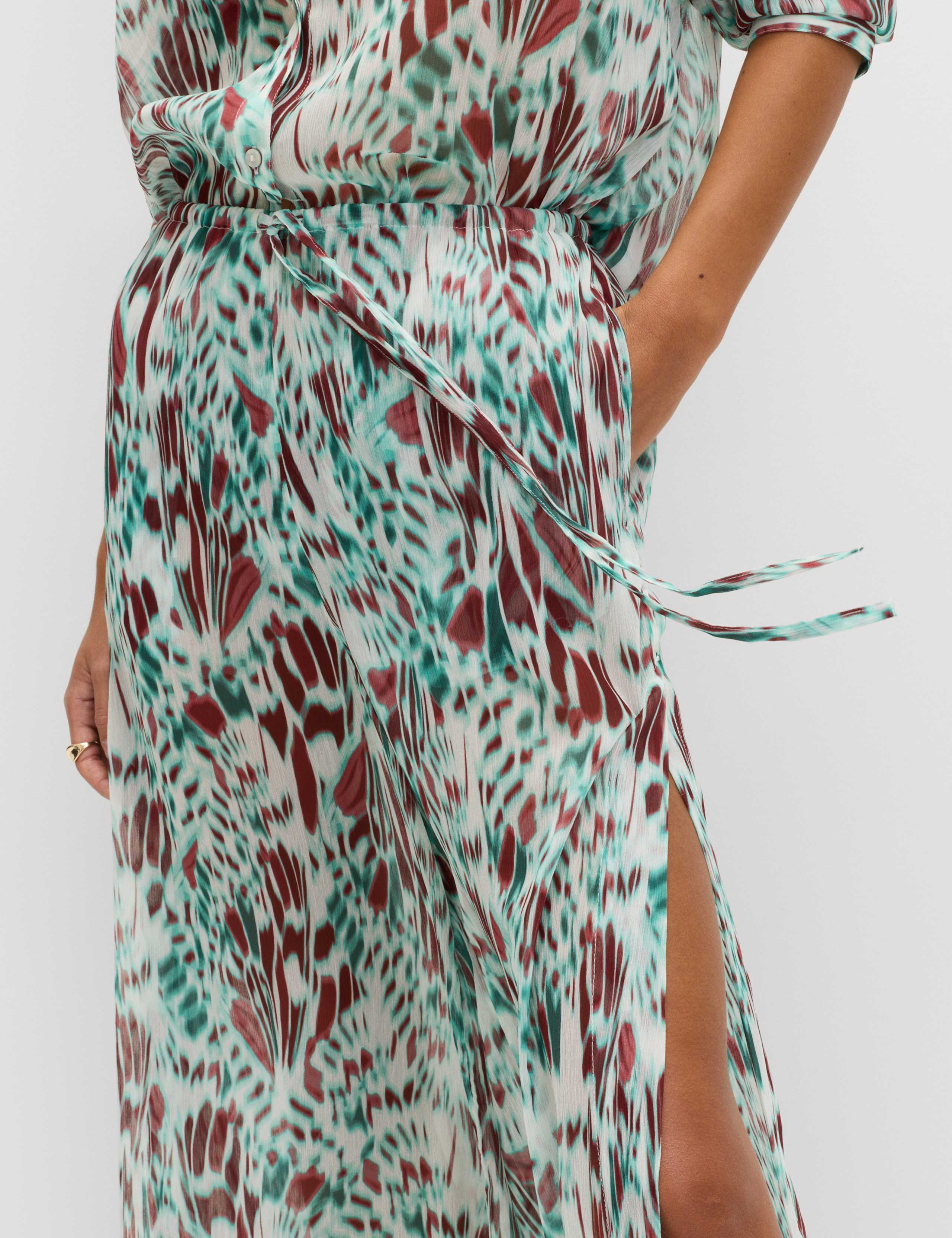 Printed Drawstring Beach Trousers 1 of 7