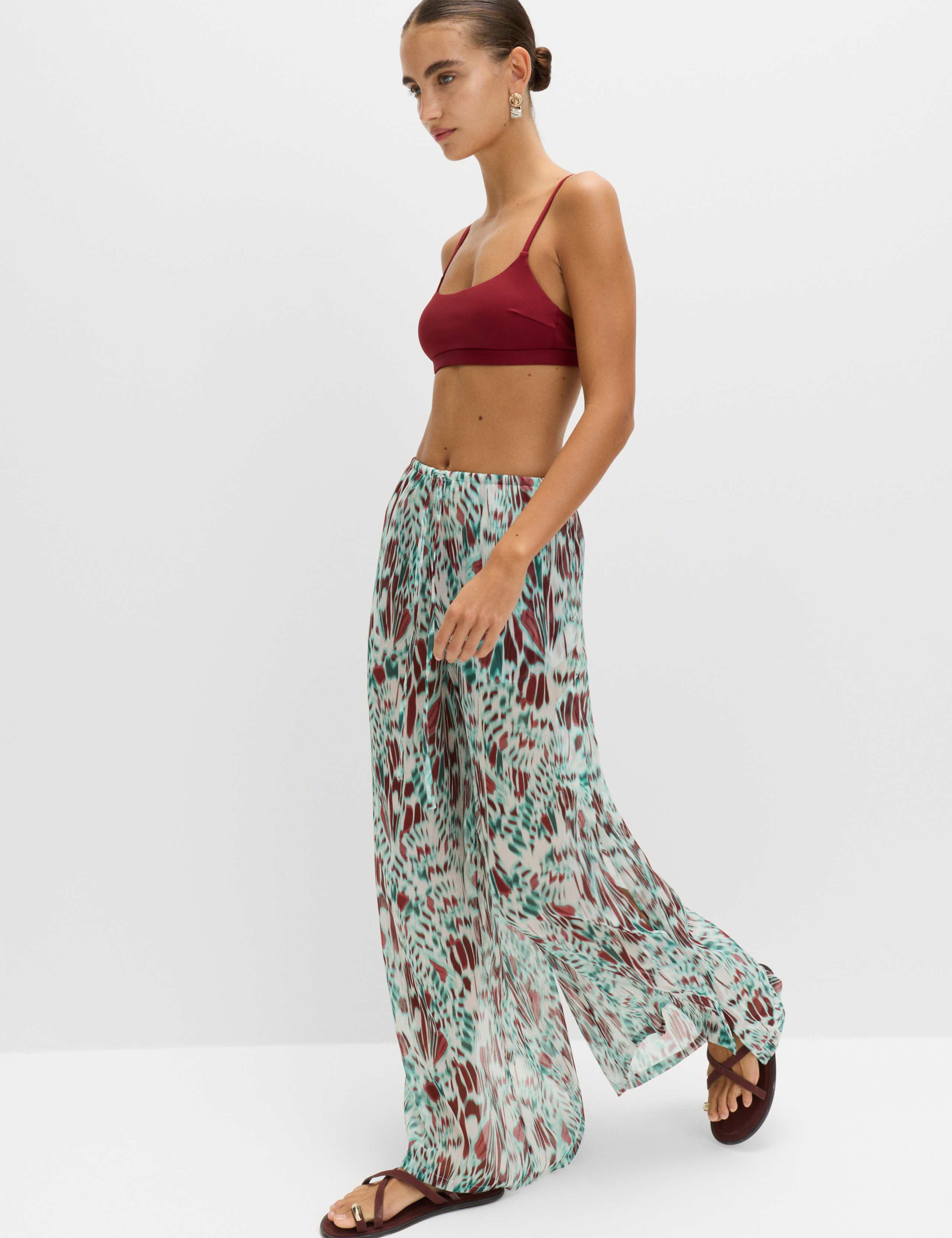 Printed Drawstring Beach Trousers 6 of 7