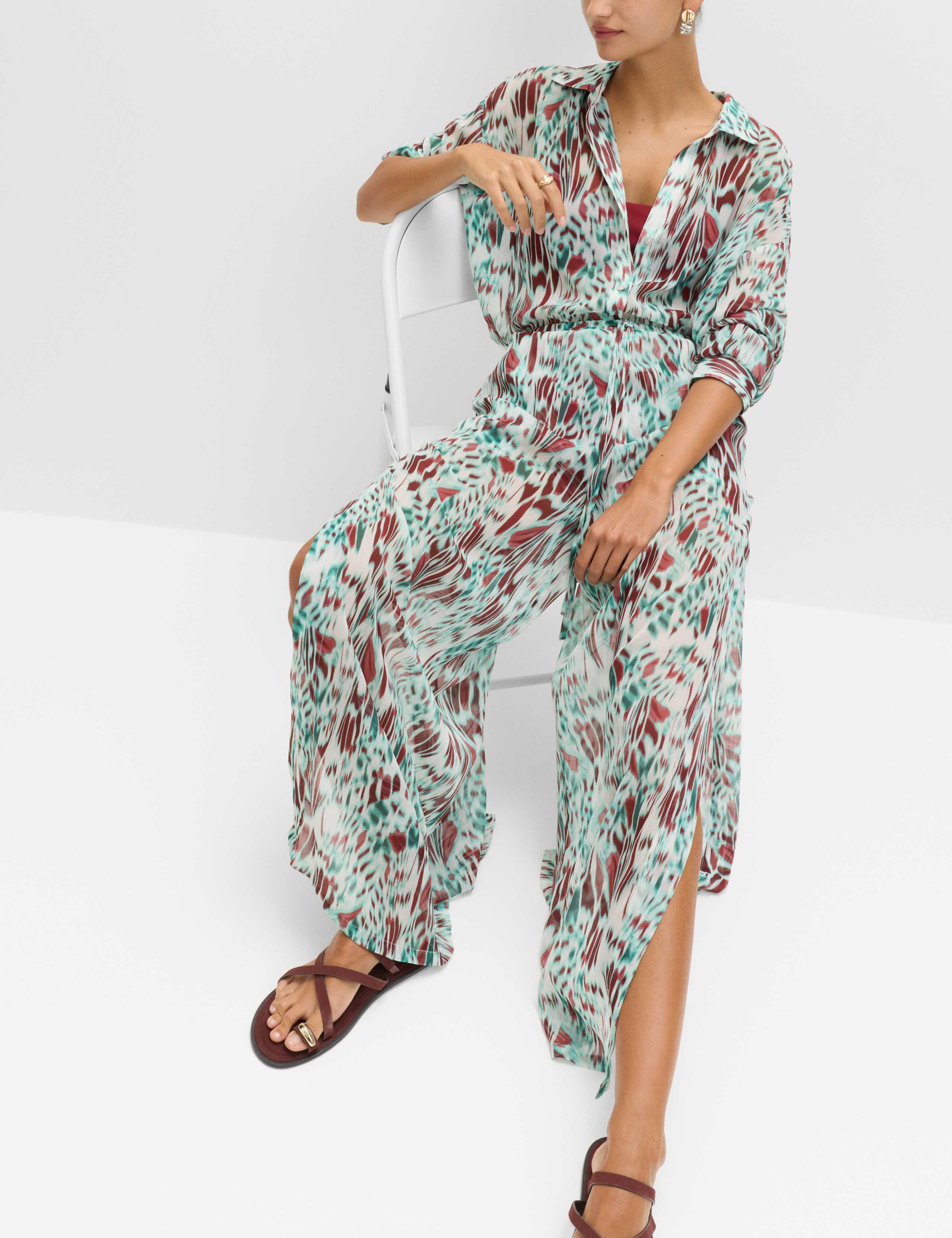 Printed Drawstring Beach Trousers 7 of 7