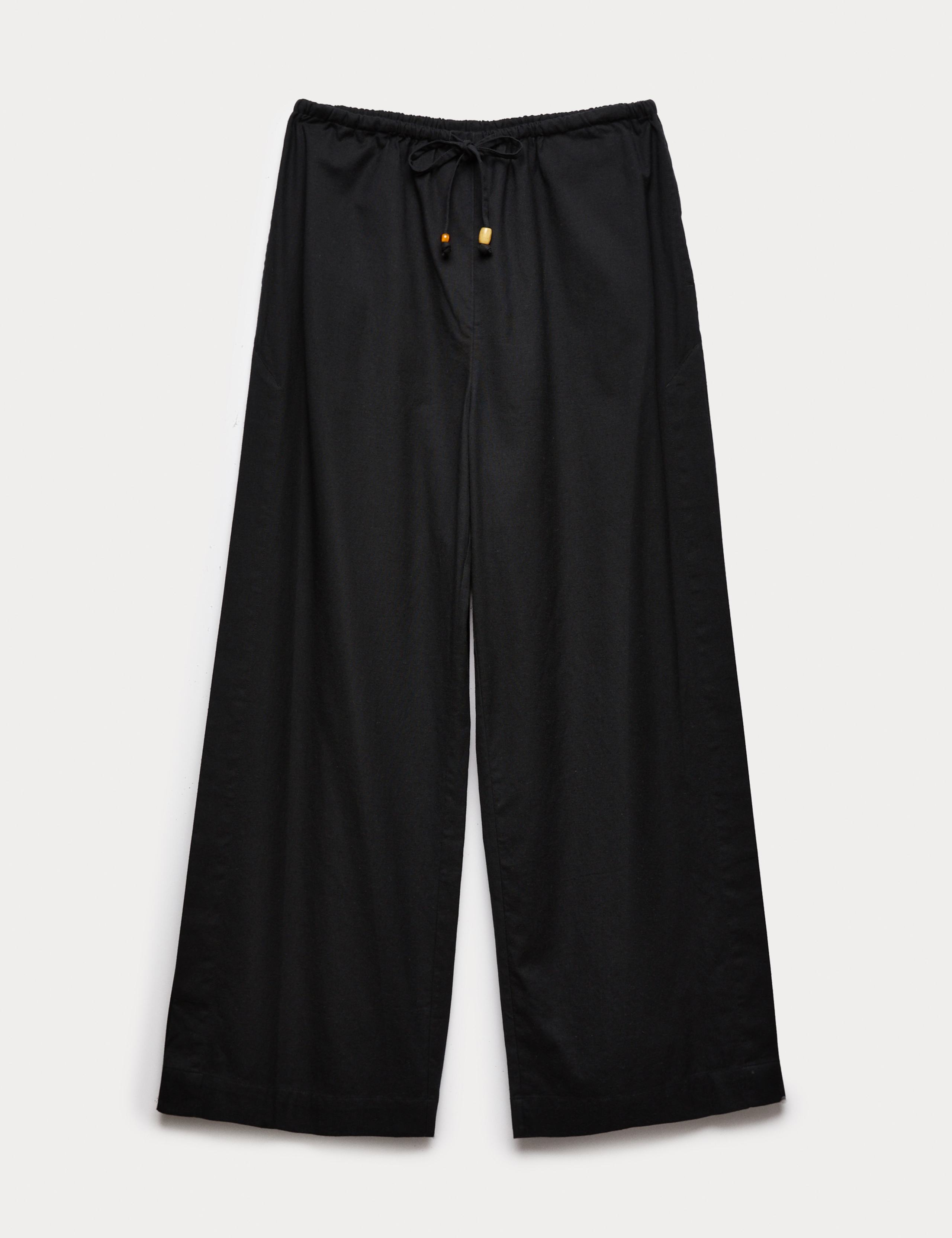 Cotton Rich Beaded Drawstring Beach Trousers 1 of 1