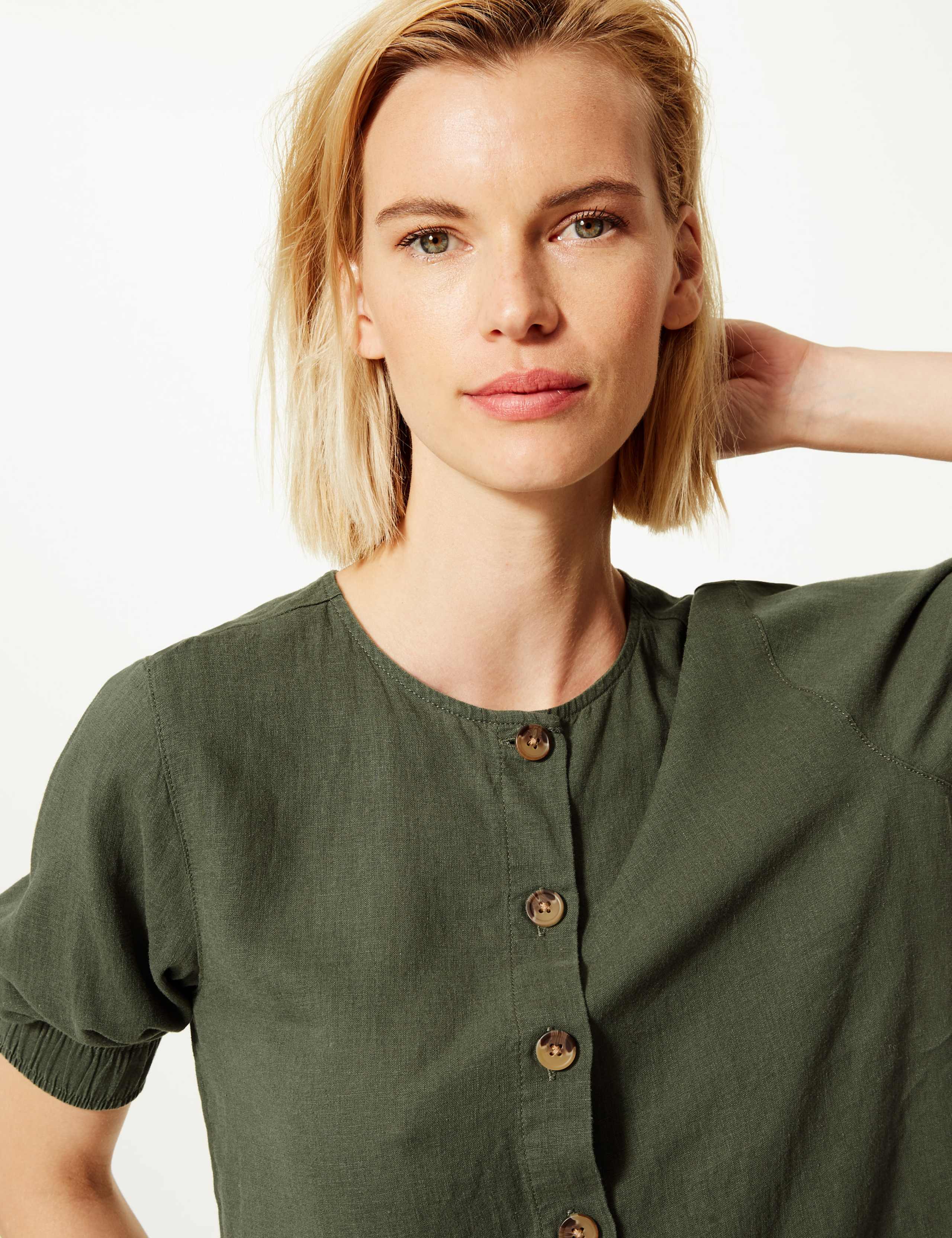 Linen Rich Blouse 3 of 4