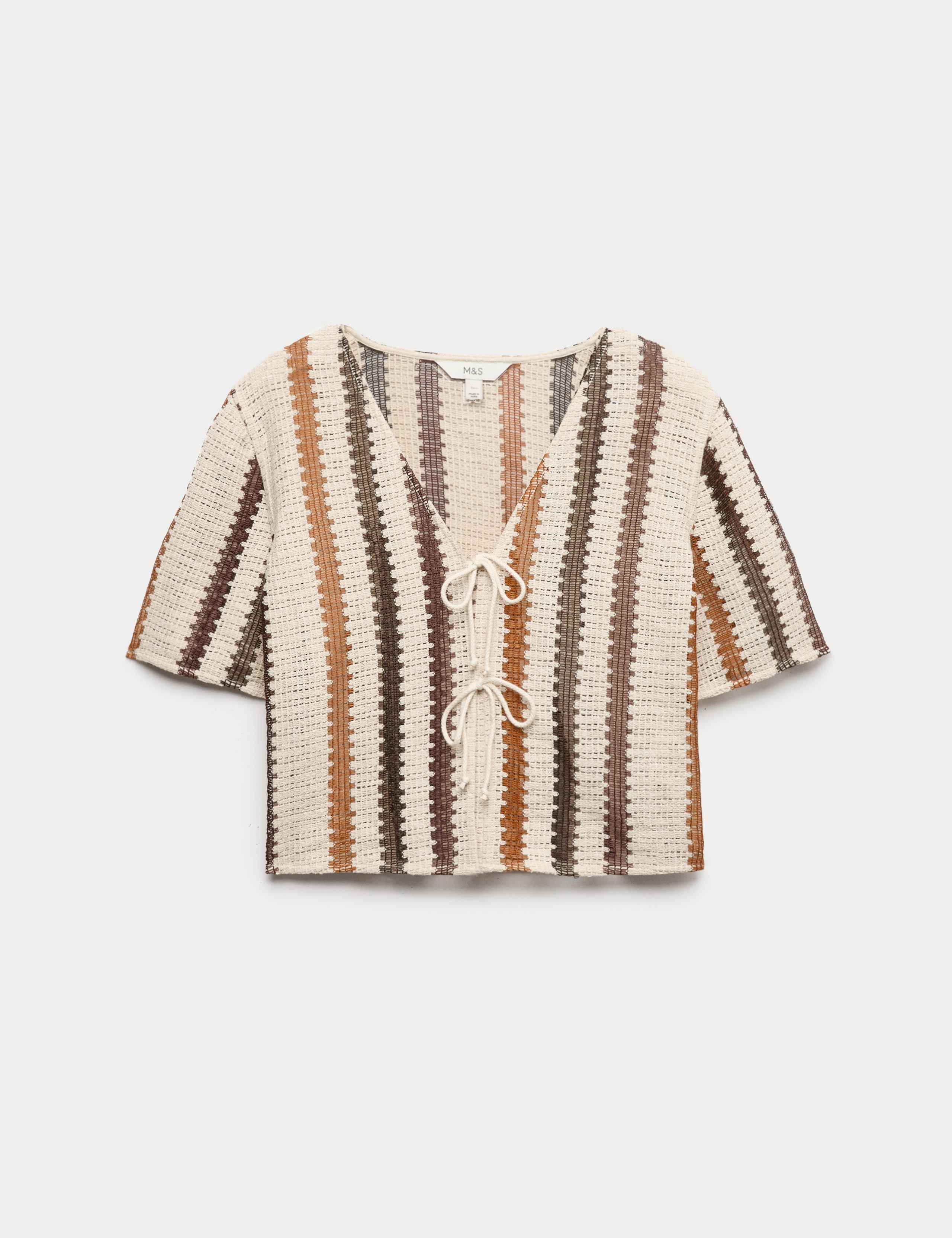 Cotton Rich Tie Front Beach Top 2 of 5