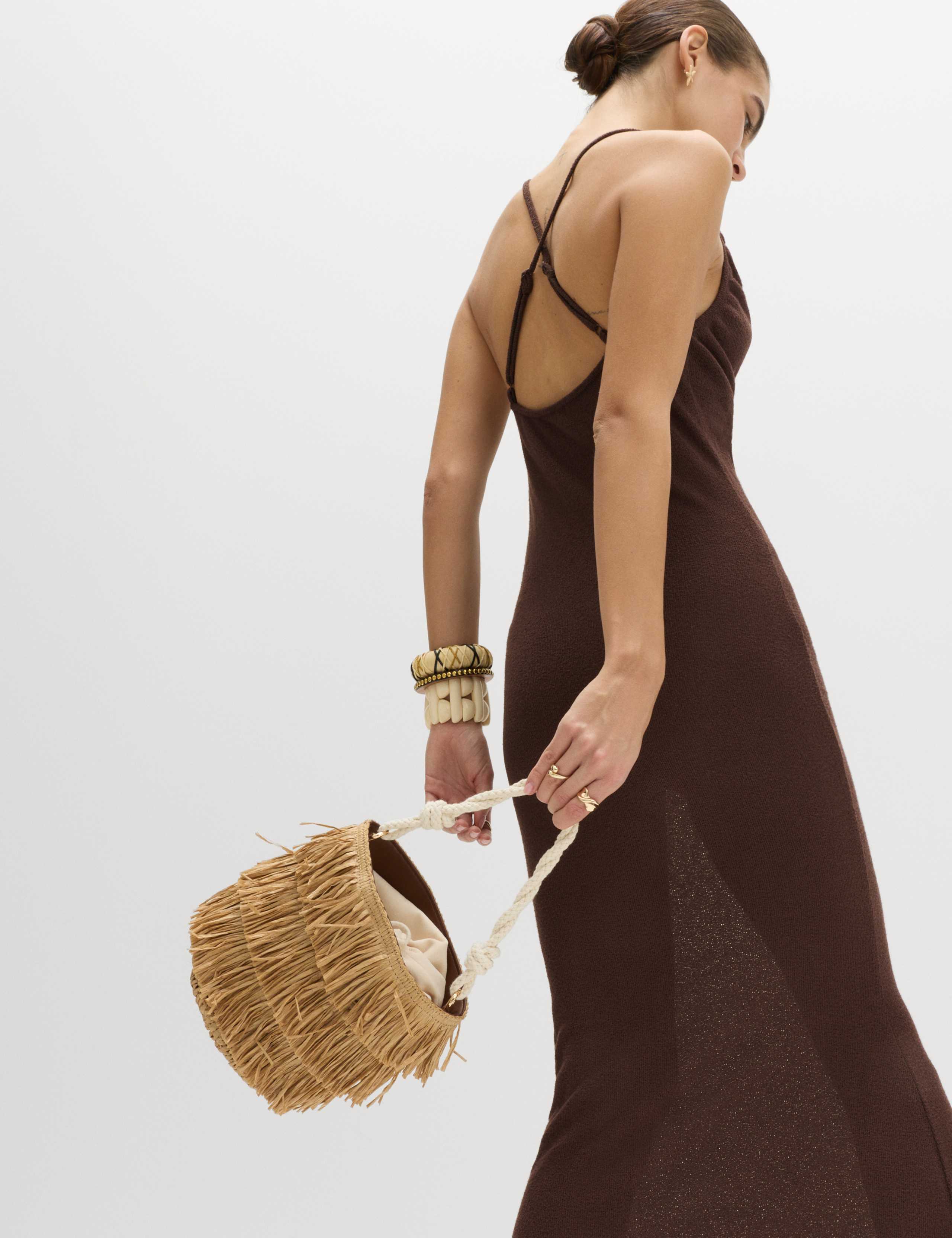 Beaded Scoop Neck Strappy Midaxi Beach Dress 4 of 6