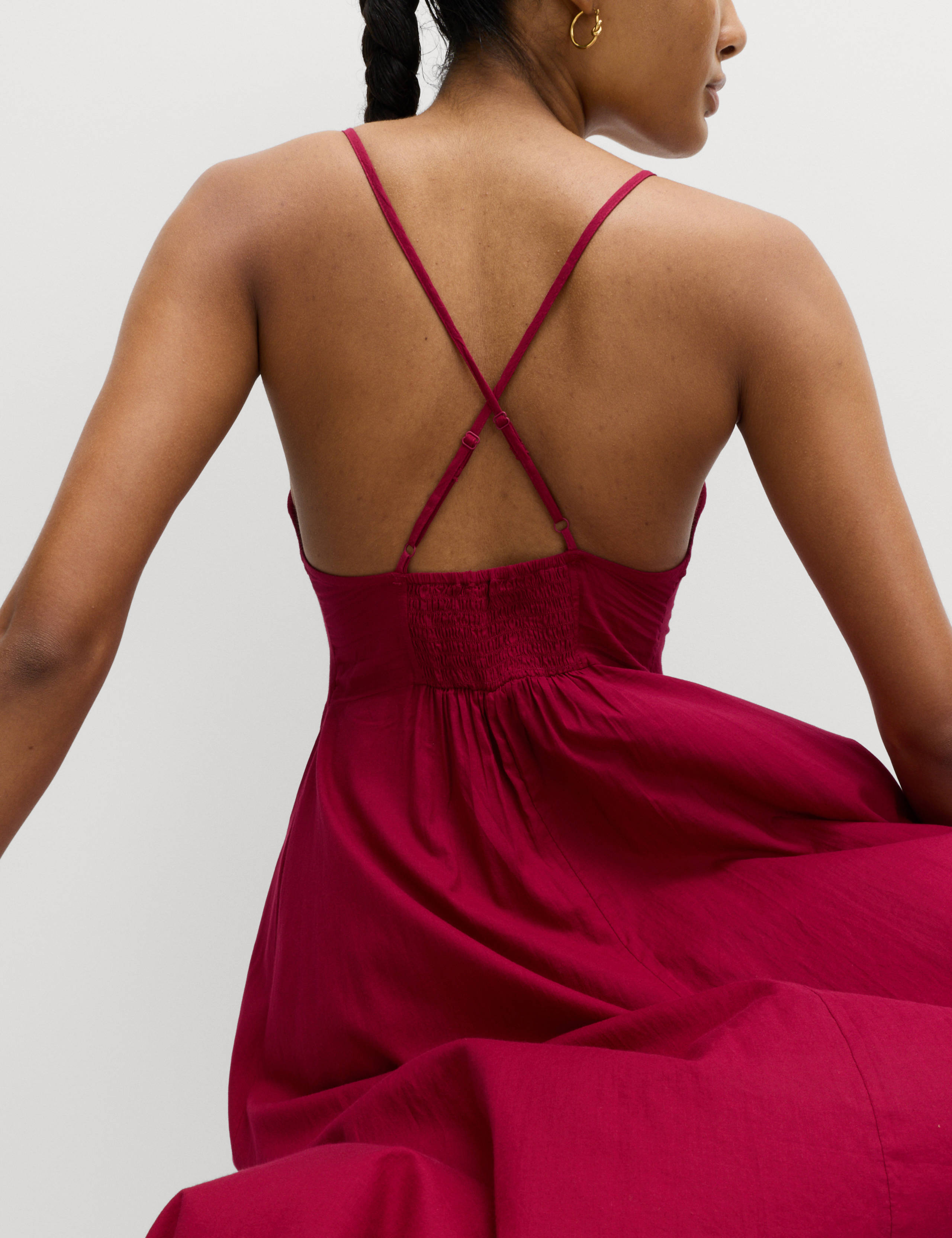 Pure Cotton Strappy V-Neck Maxi Beach Dress 3 of 6