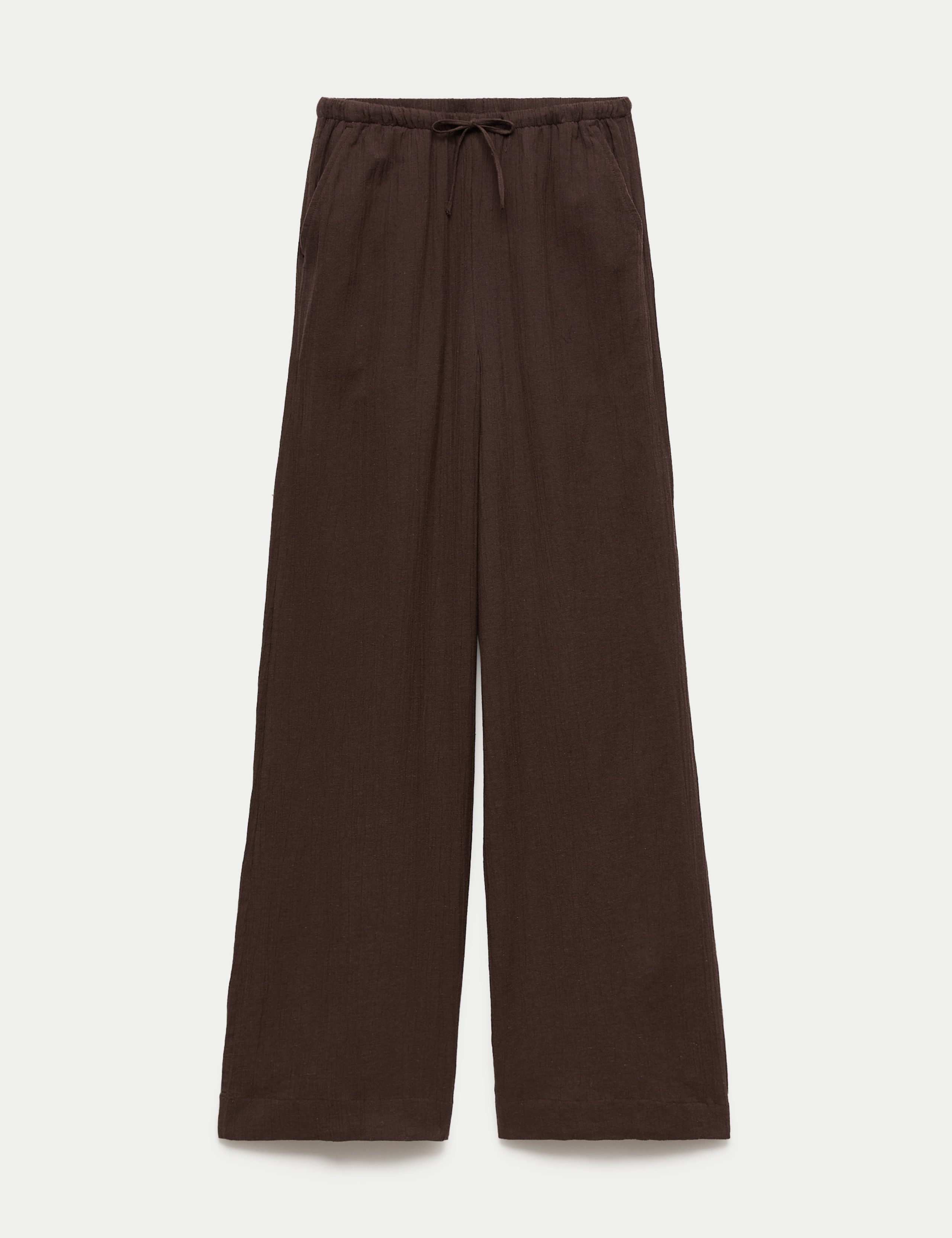 Cotton Rich Beach Trousers with Linen 1 of 1