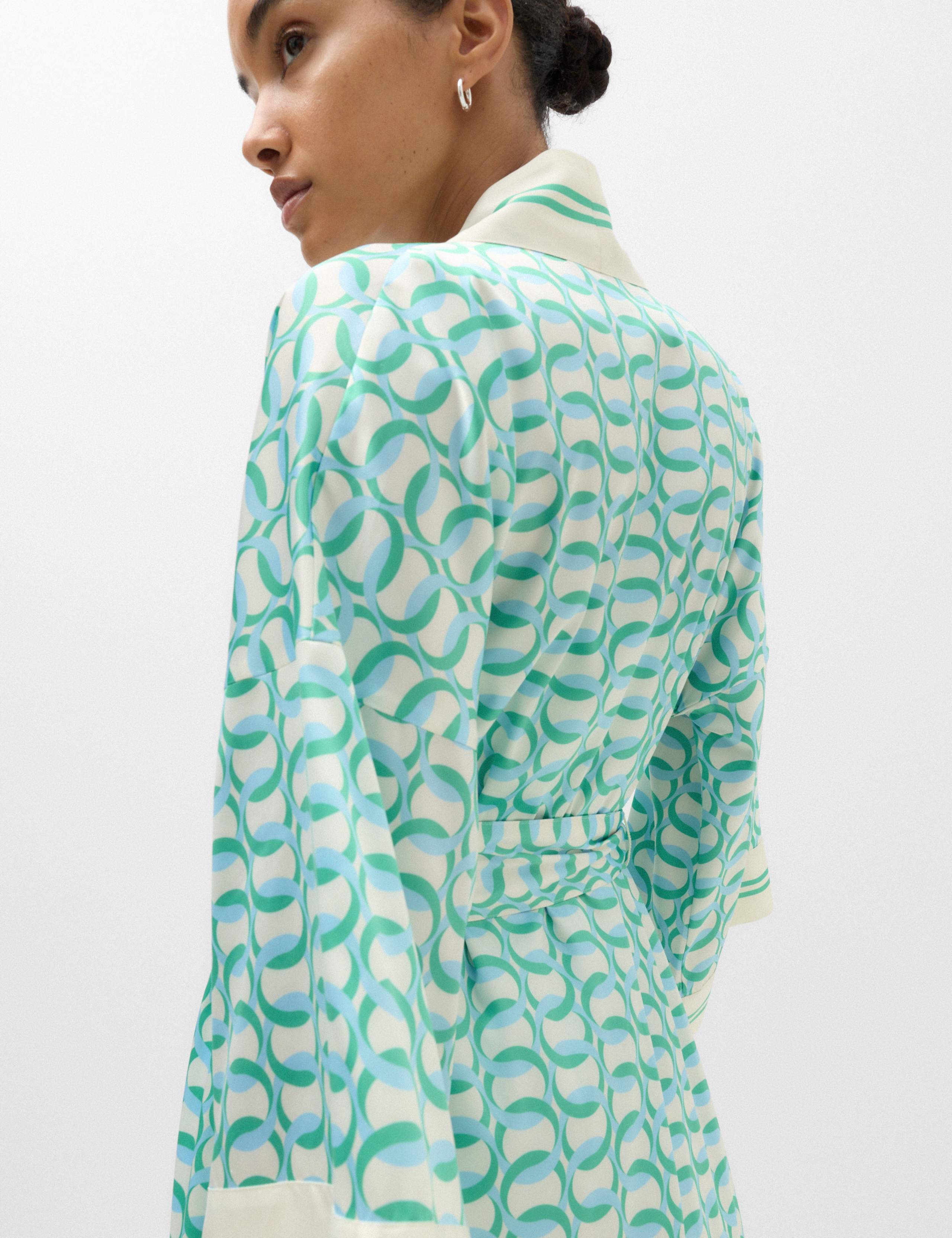 Satin Printed Maxi Kaftan Dress 7 of 7