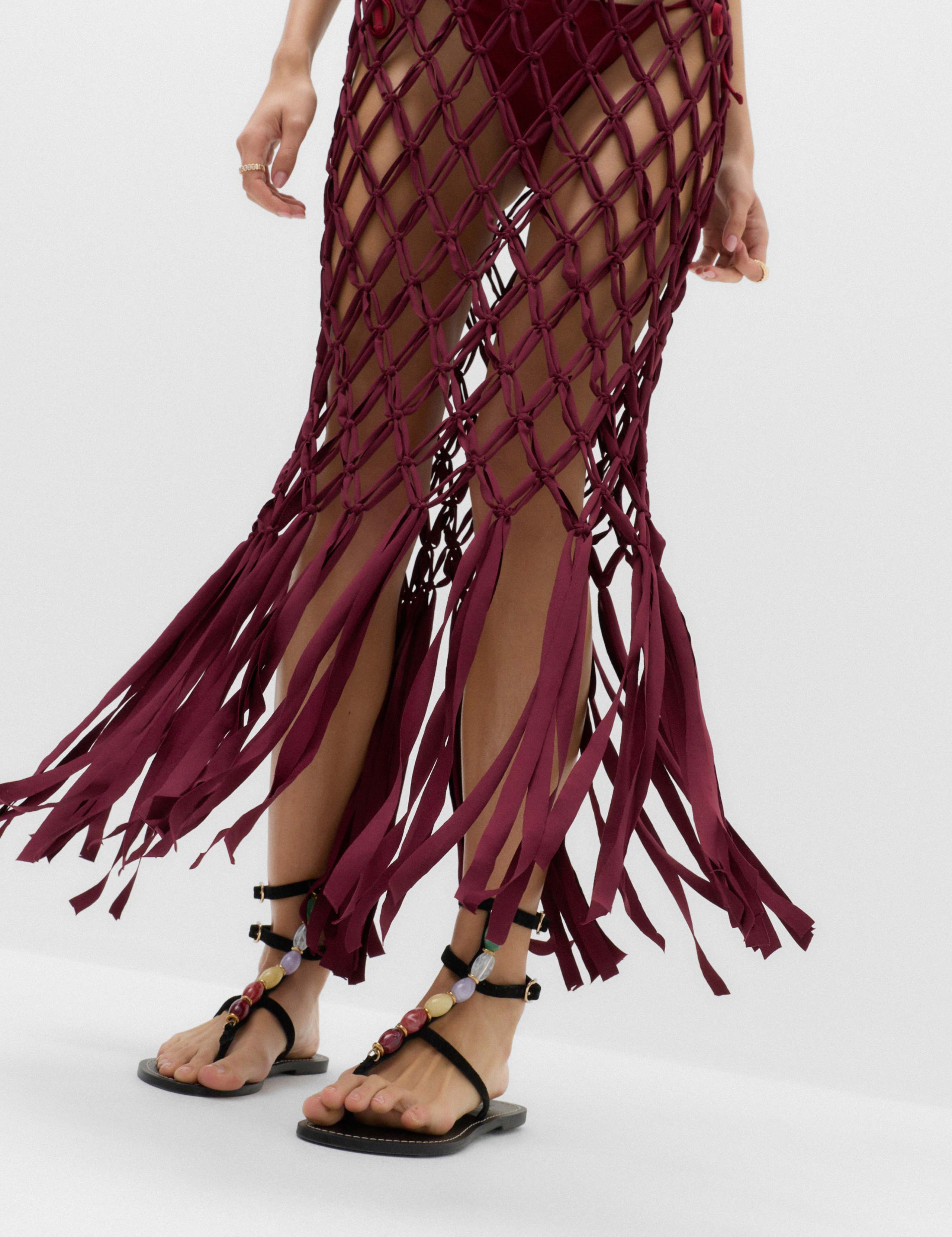 Macrame Sheer Maxi Beach Dress 3 of 6