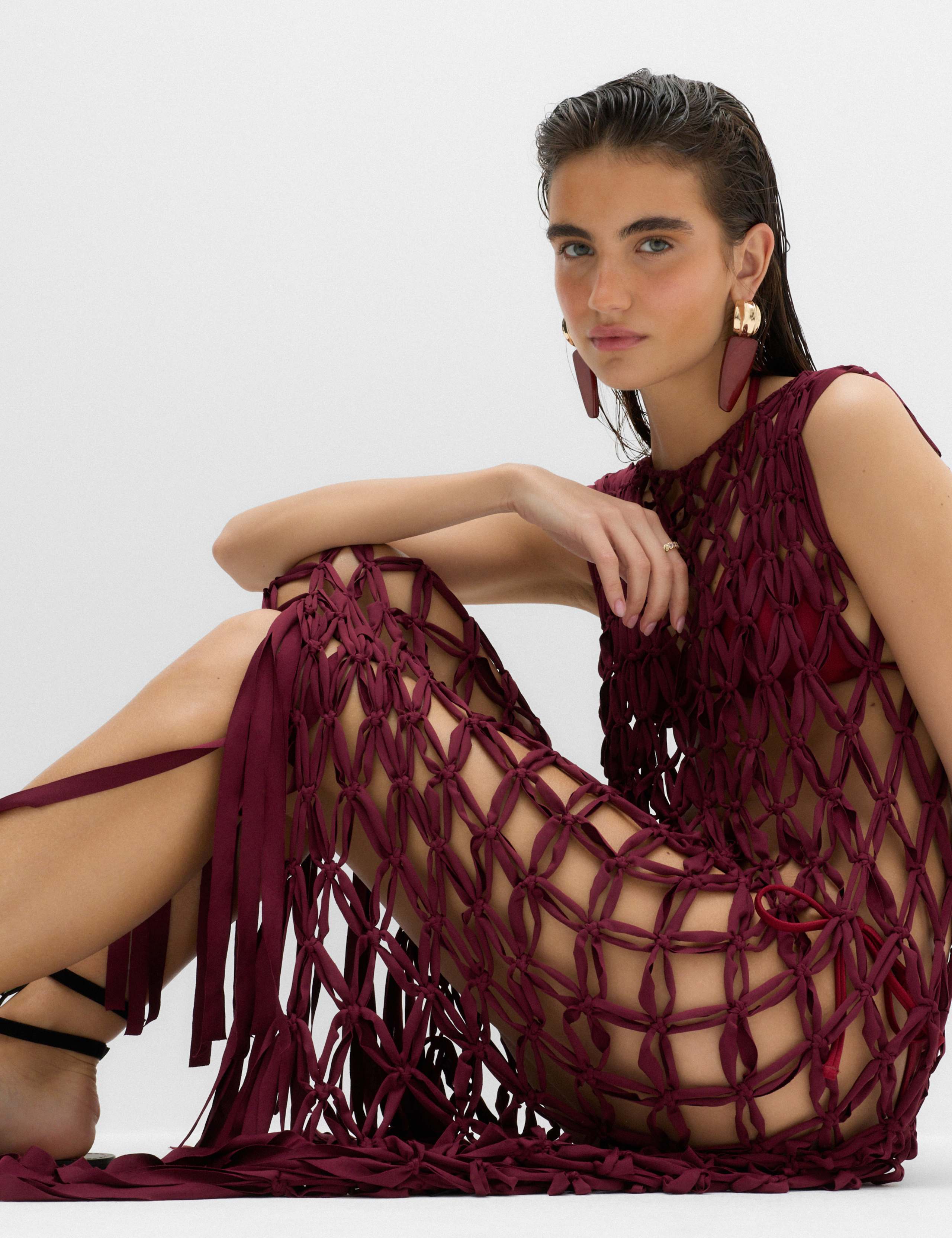 Macrame Sheer Maxi Beach Dress 6 of 6