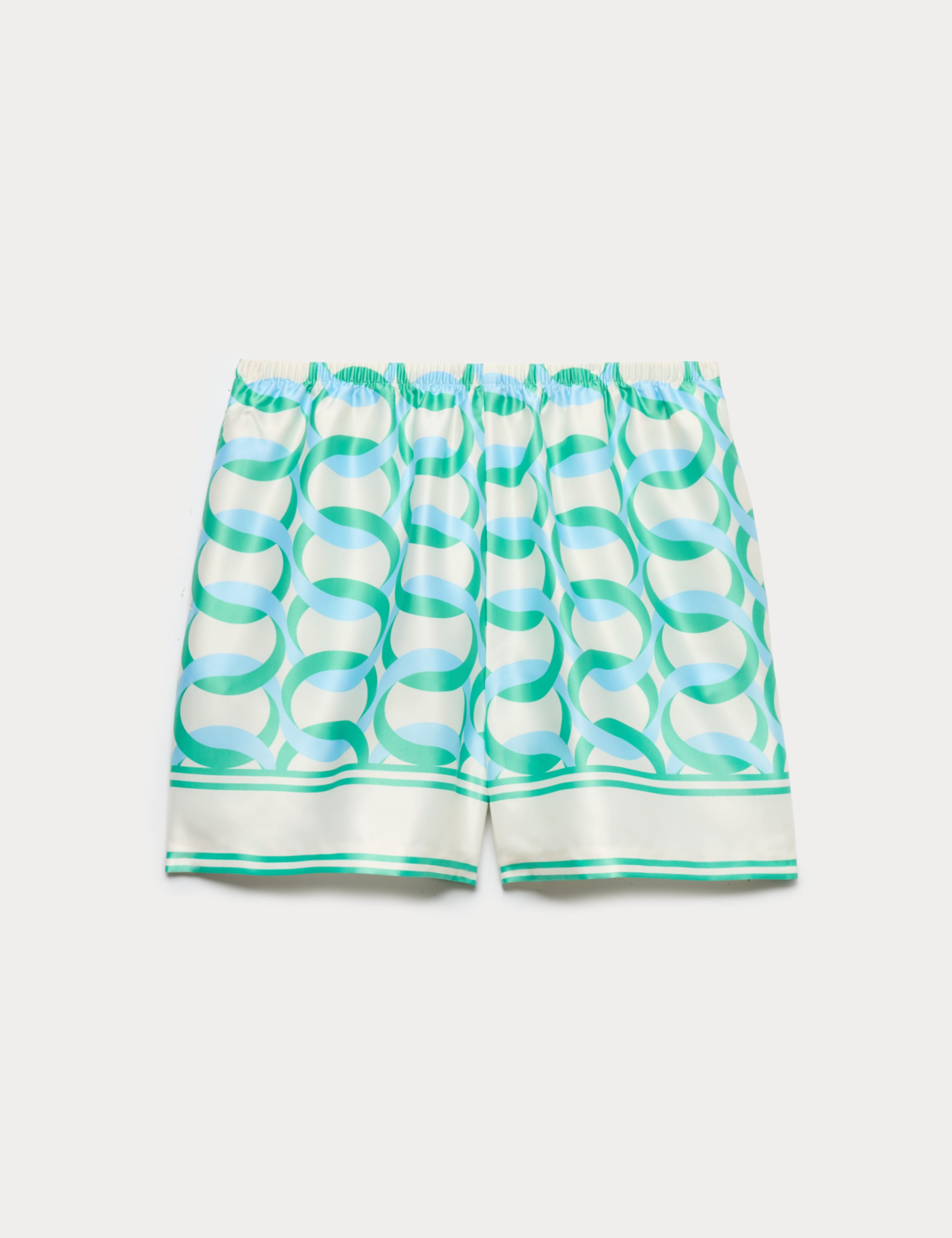 Satin Printed Beach Shorts 2 of 6