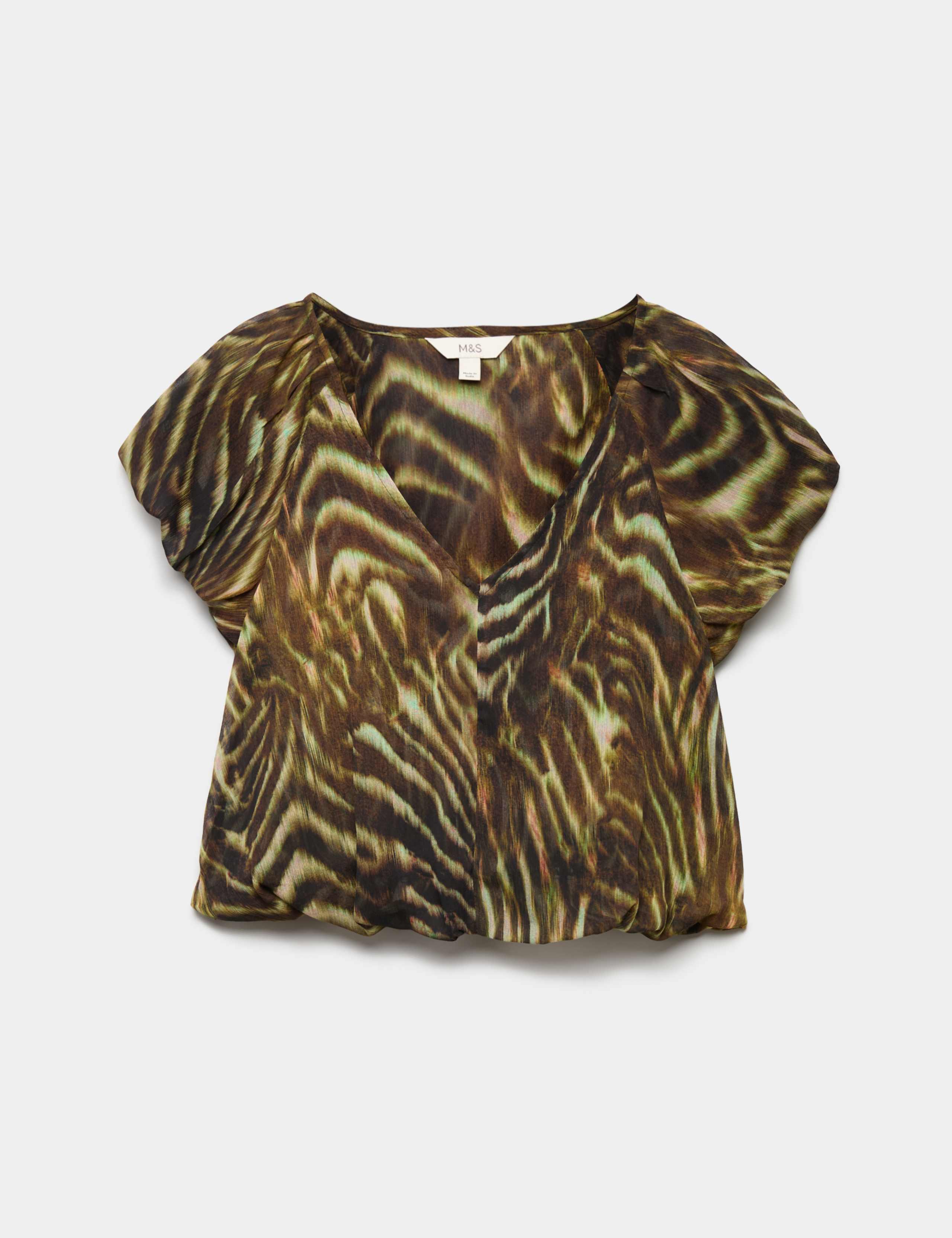 Printed Puff Sleeve Volume Top 2 of 5