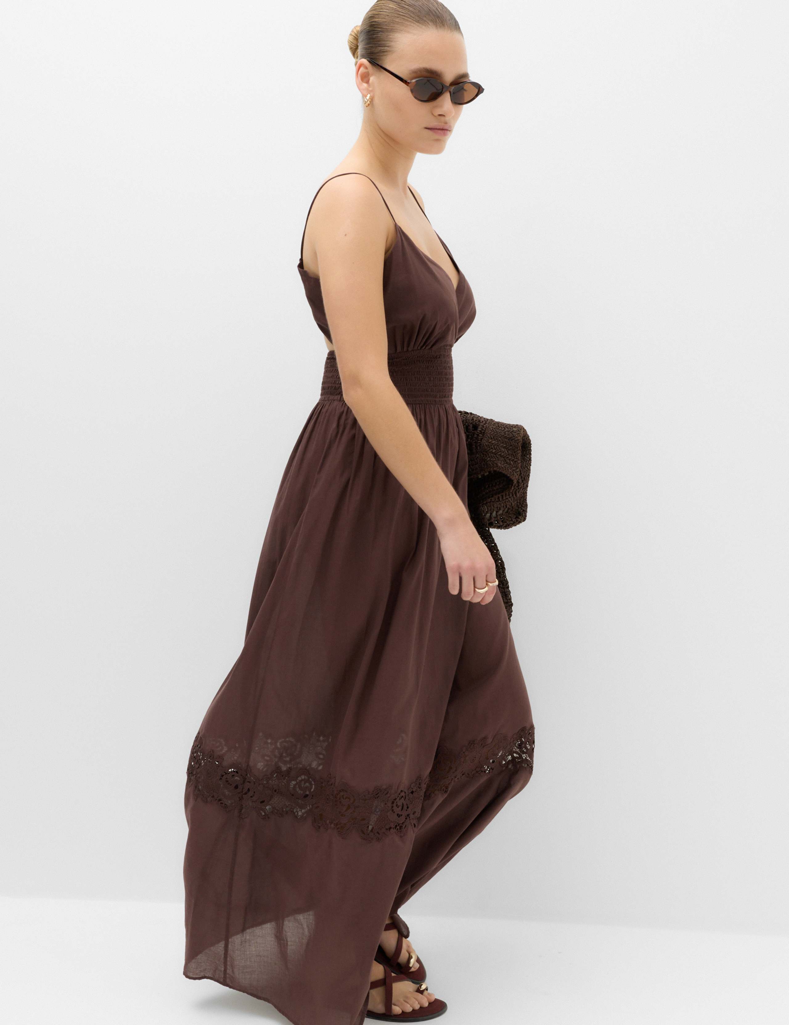 Pure Cotton Lace Insert Beach Dresses 4 of 7