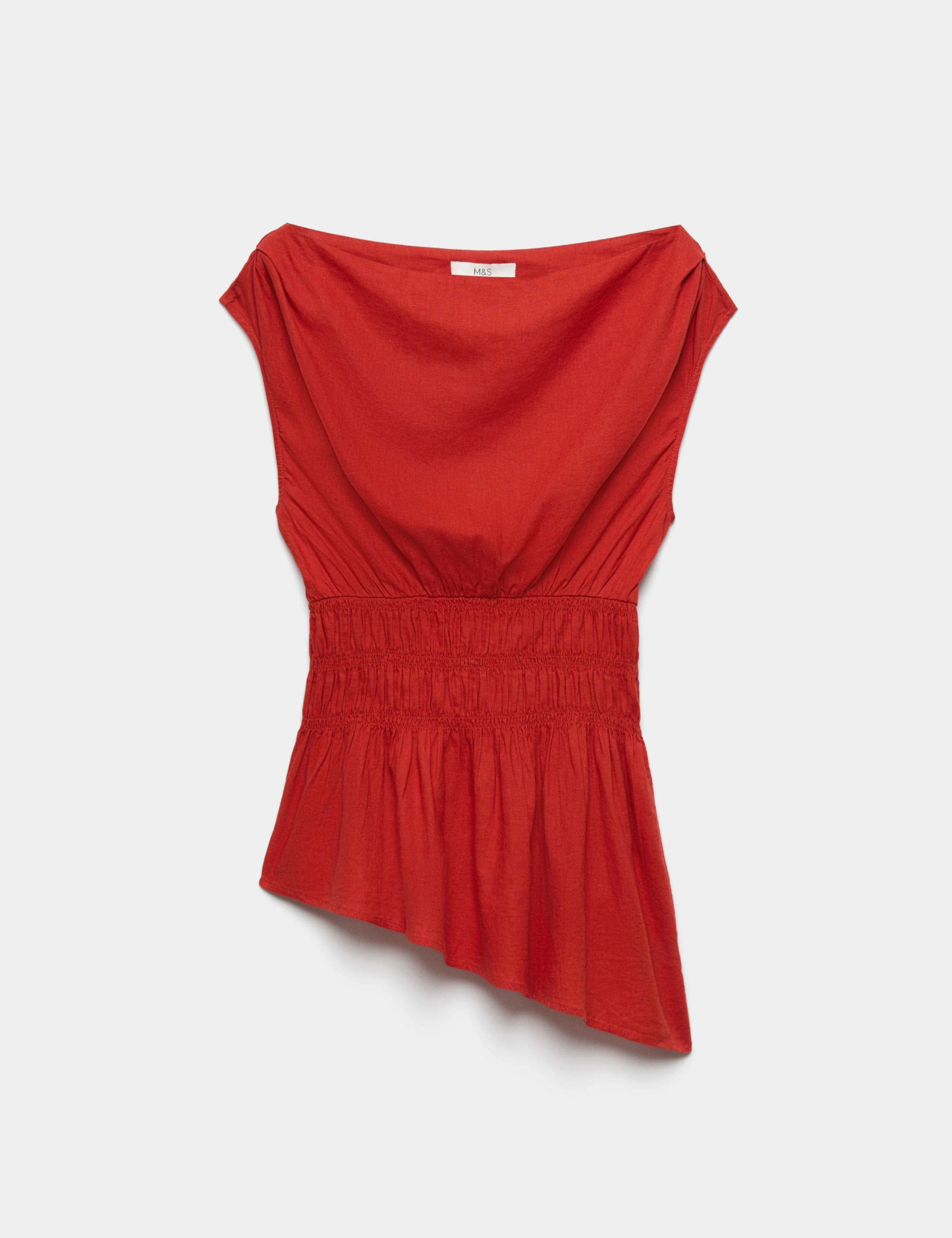 Linen Rich Slash Neck Top 2 of 6
