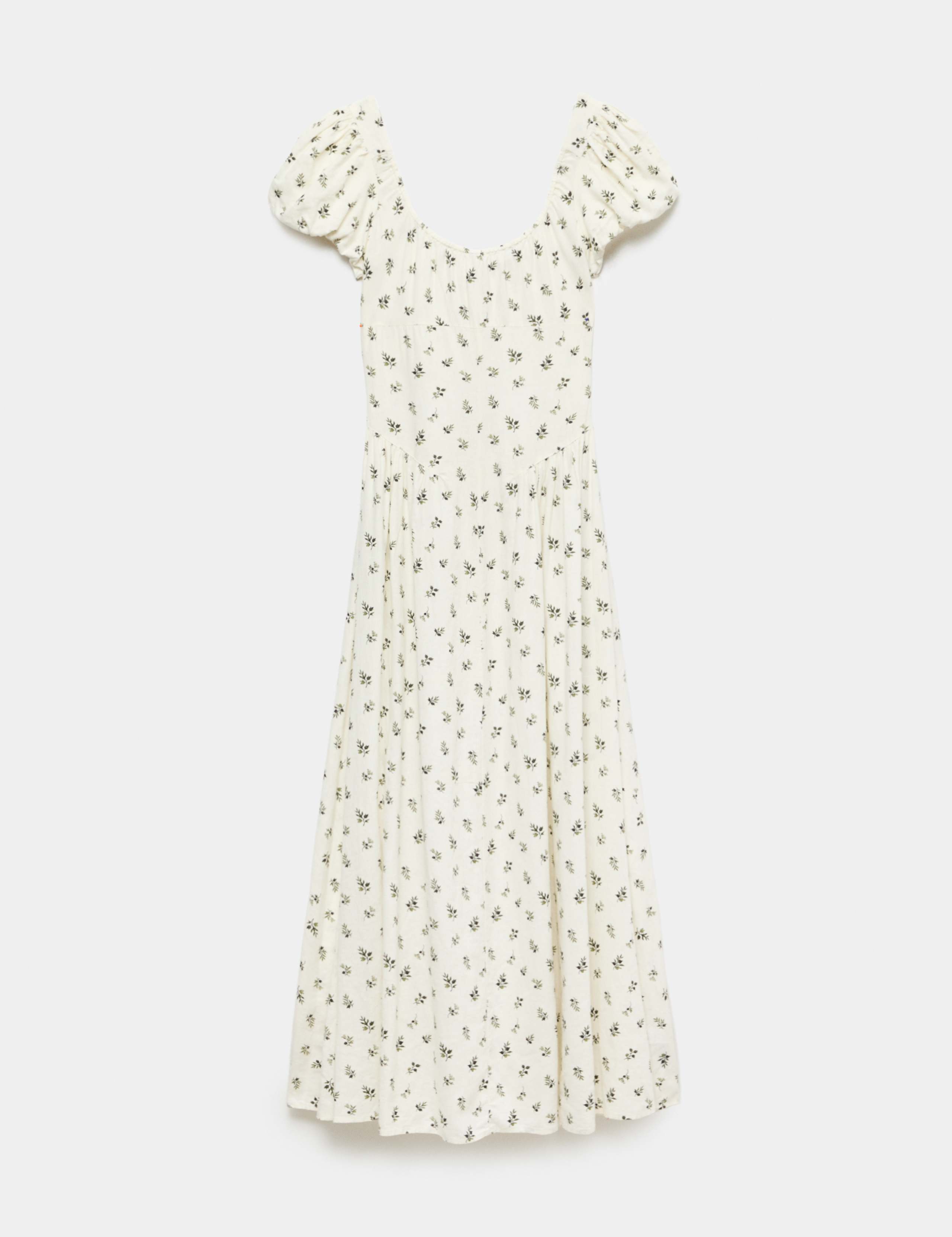 Linen Rich Floral Scoop Neck Maxi Dress 2 of 5