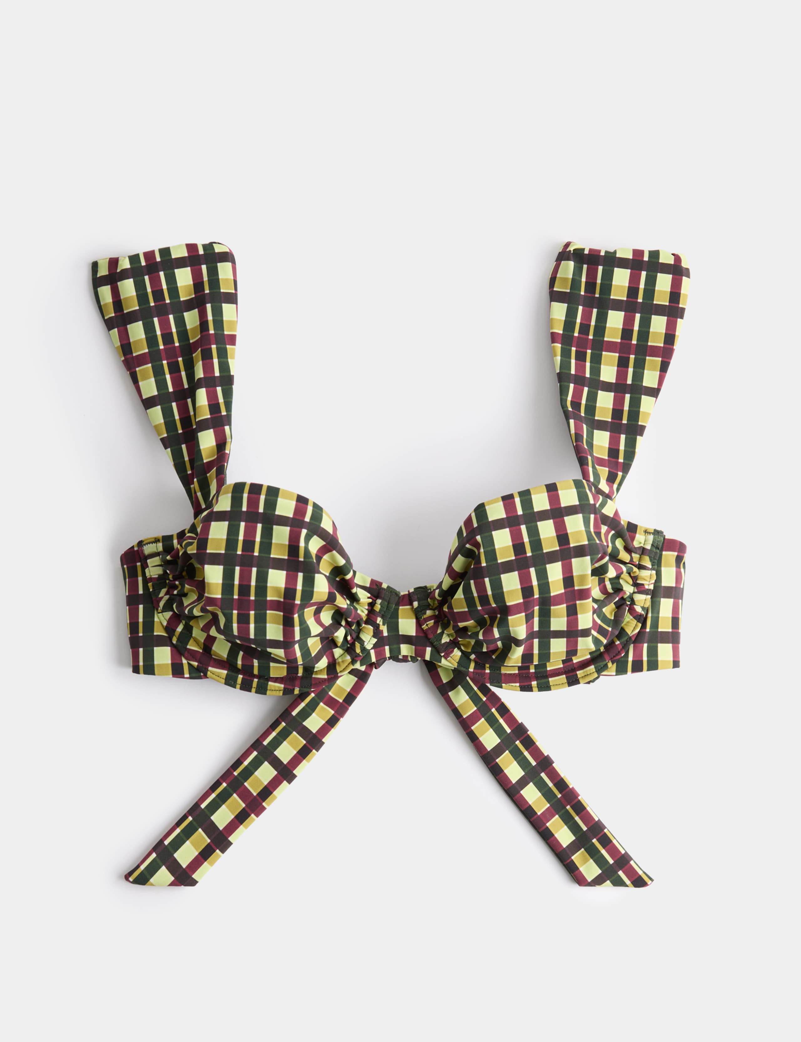 Checked Padded Wired Bikini Top 2 of 5