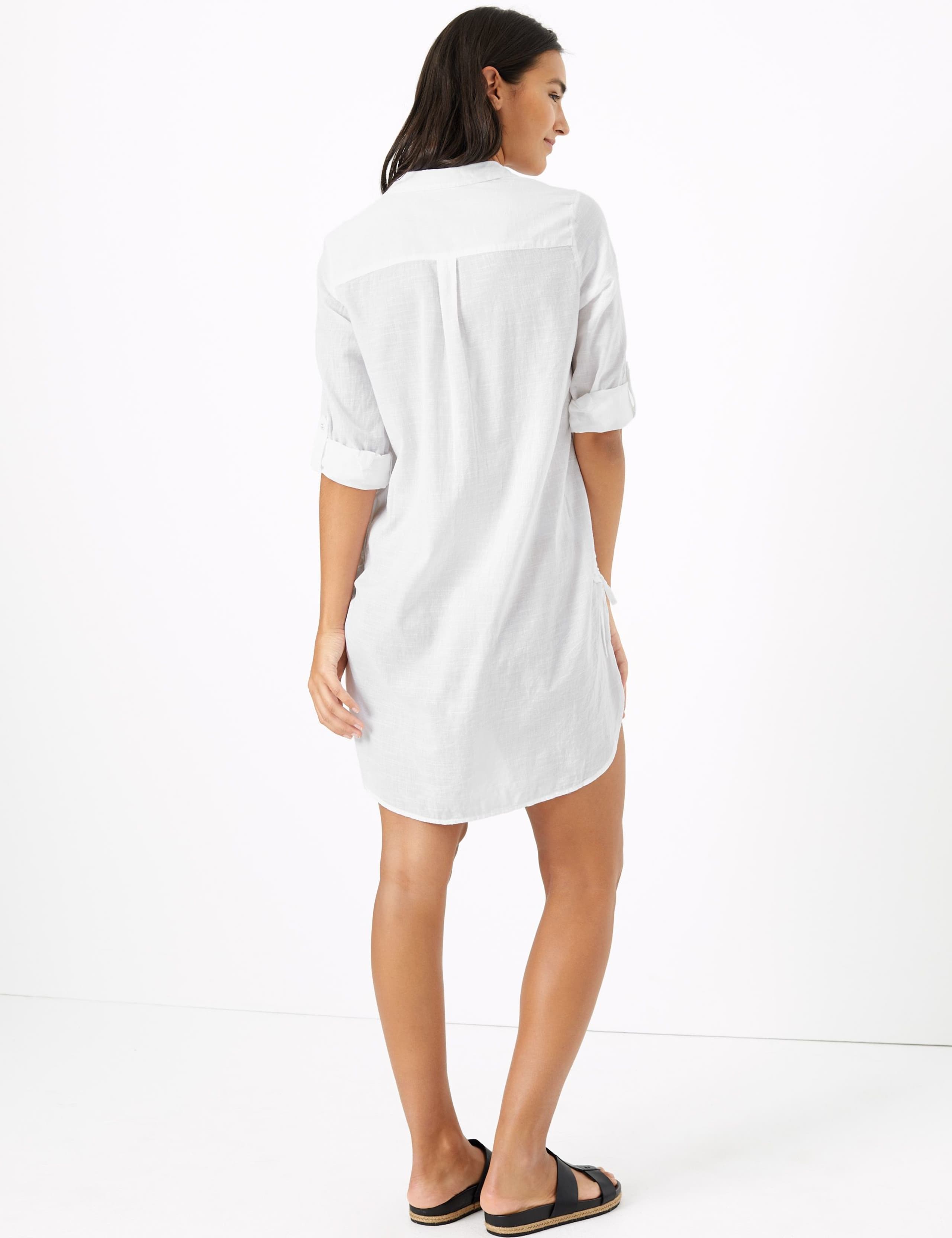 Pure Cotton Shirt Beach Dress 3 of 4