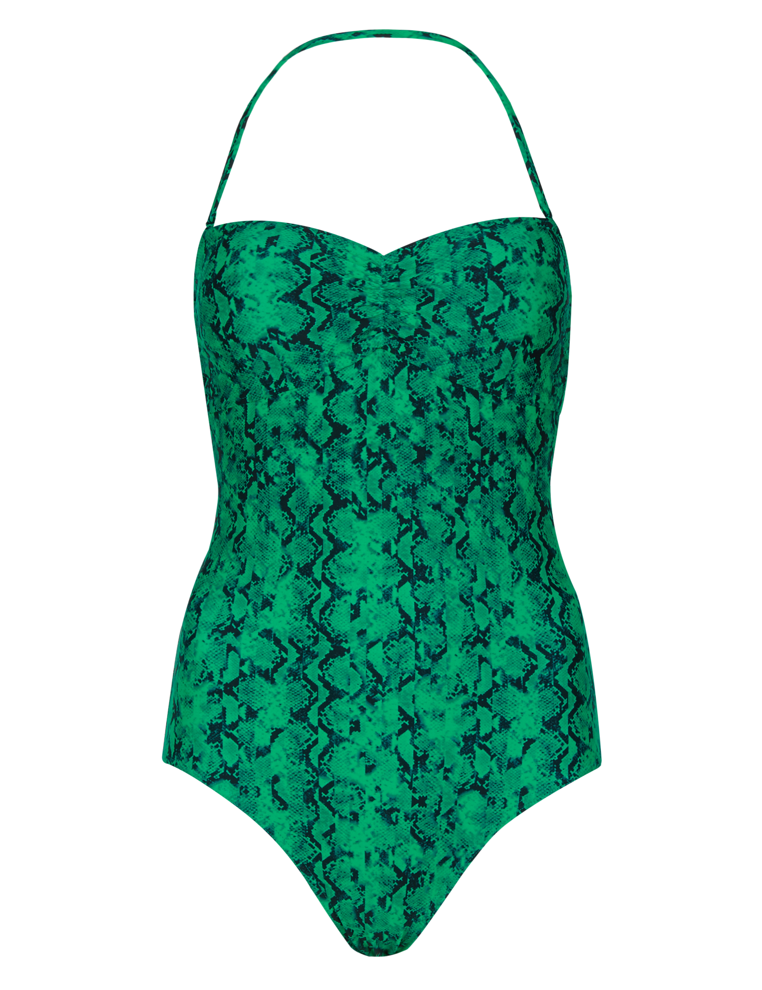 Secret Slimming™ Faux Snakeskin Print Padded Bandeau Swimsuit 2 of 6