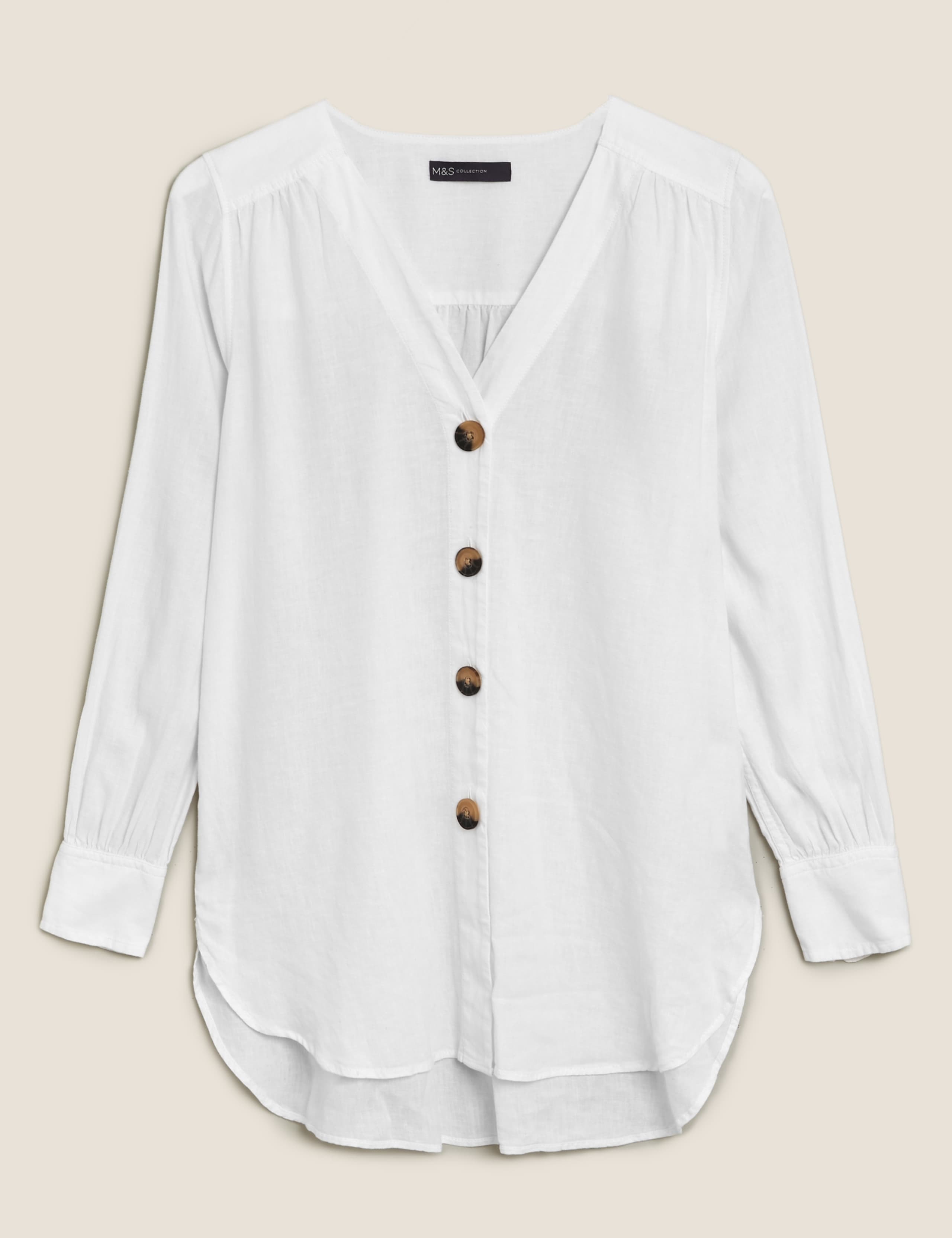 Linen V-Neck Button Through Tunic 2 of 5
