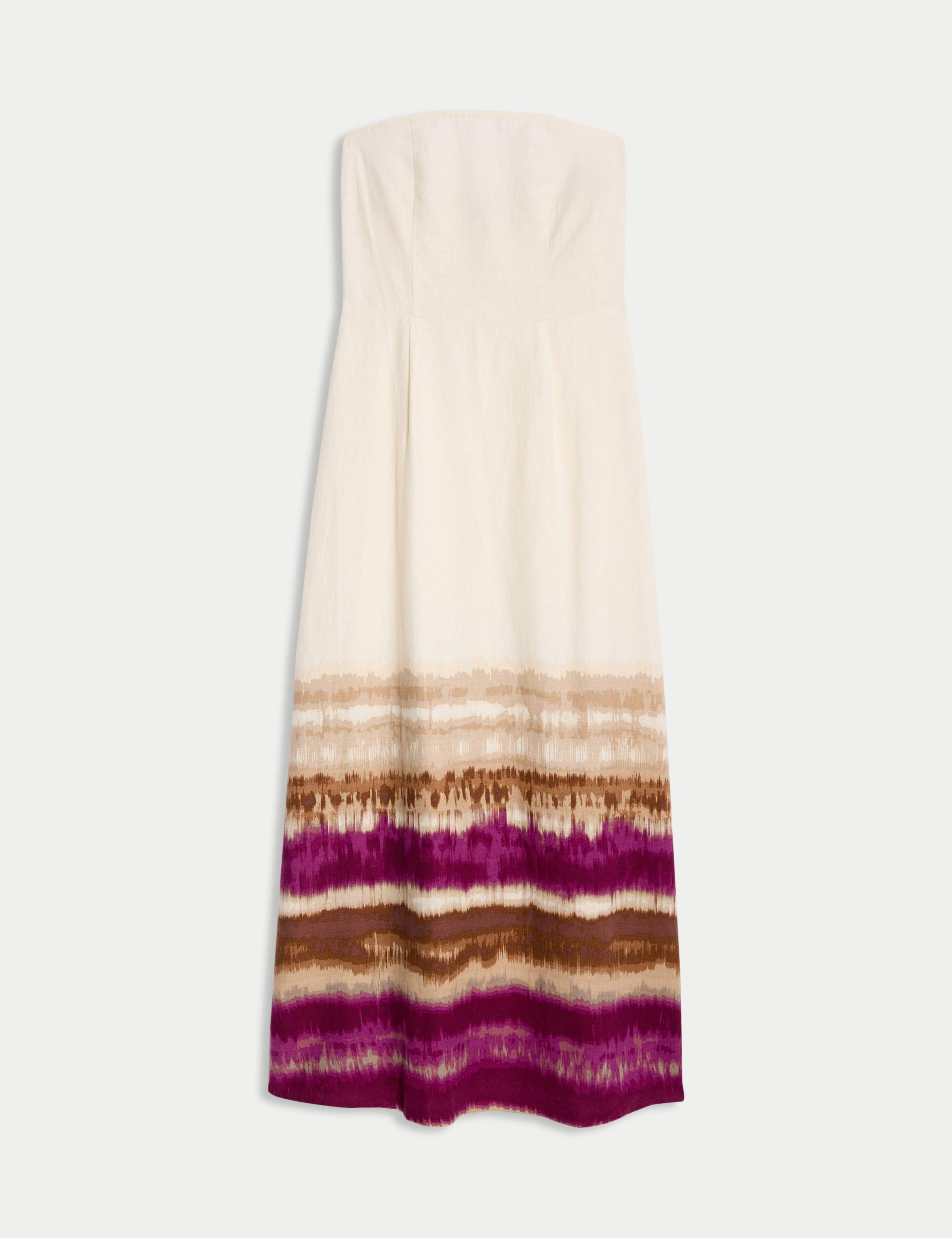 Linen Rich Bandeau Midaxi Dress 2 of 7