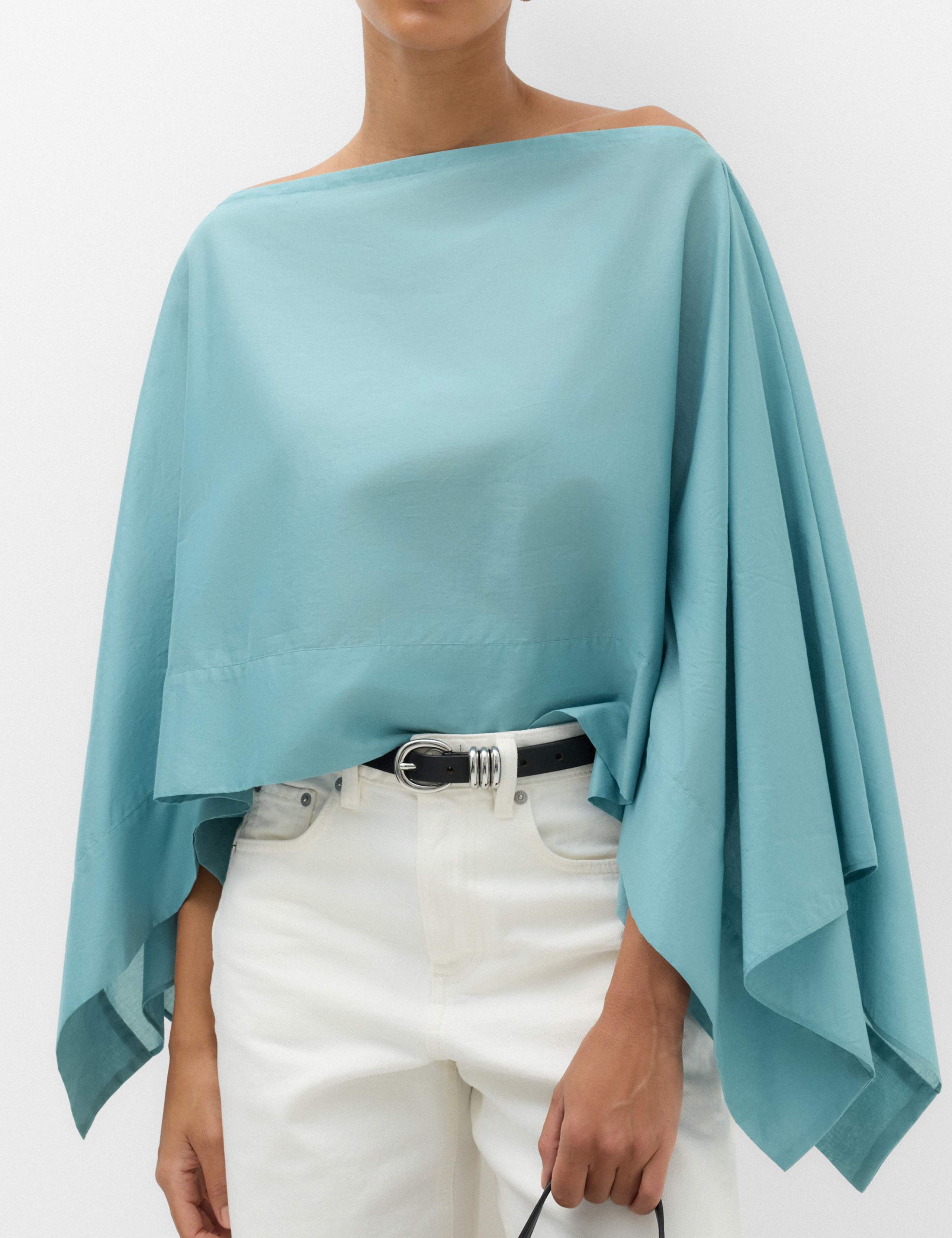 Pure Cotton Sheer Cape Top 4 of 5