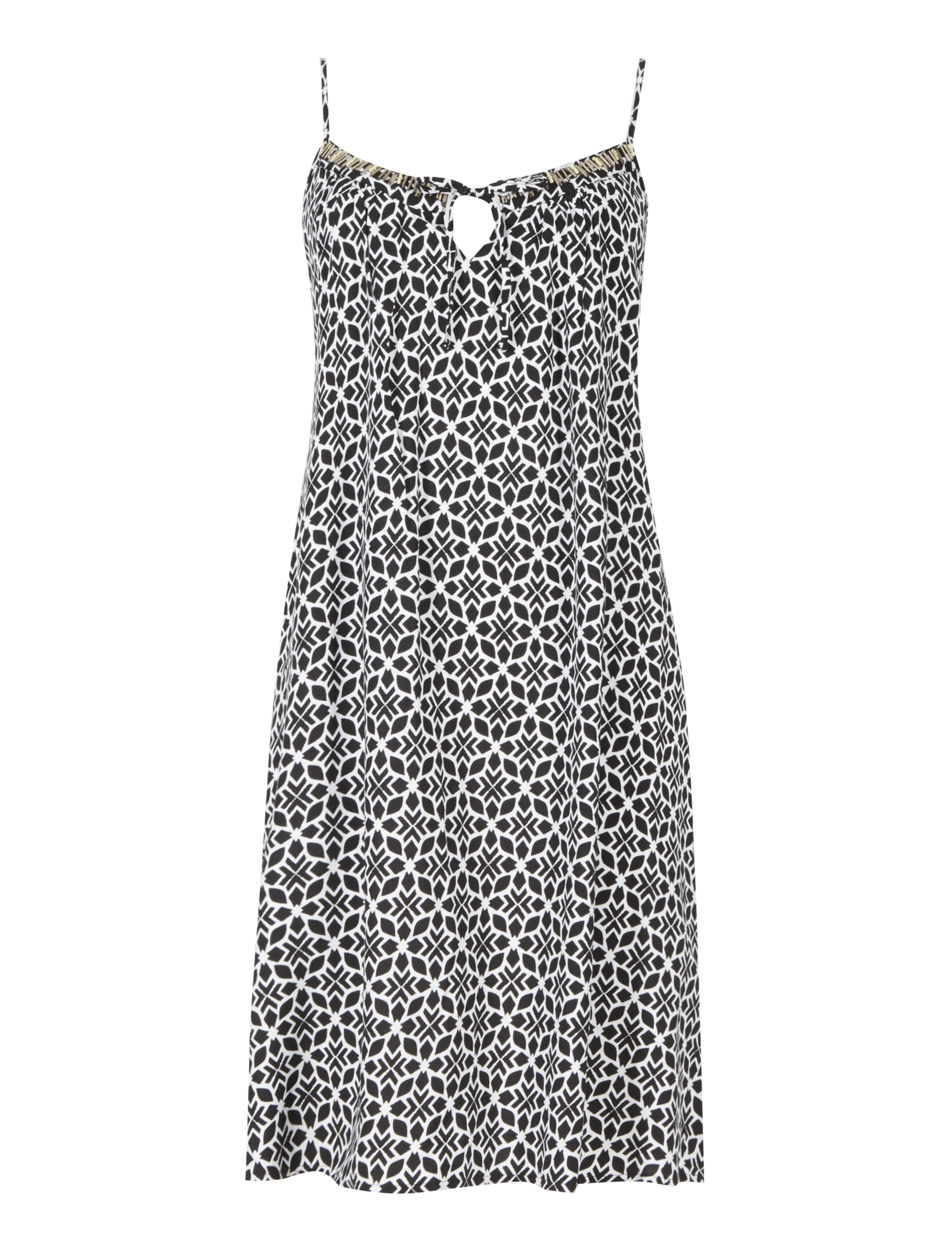 Monochrome Tribal Print Shift Dress 2 of 4