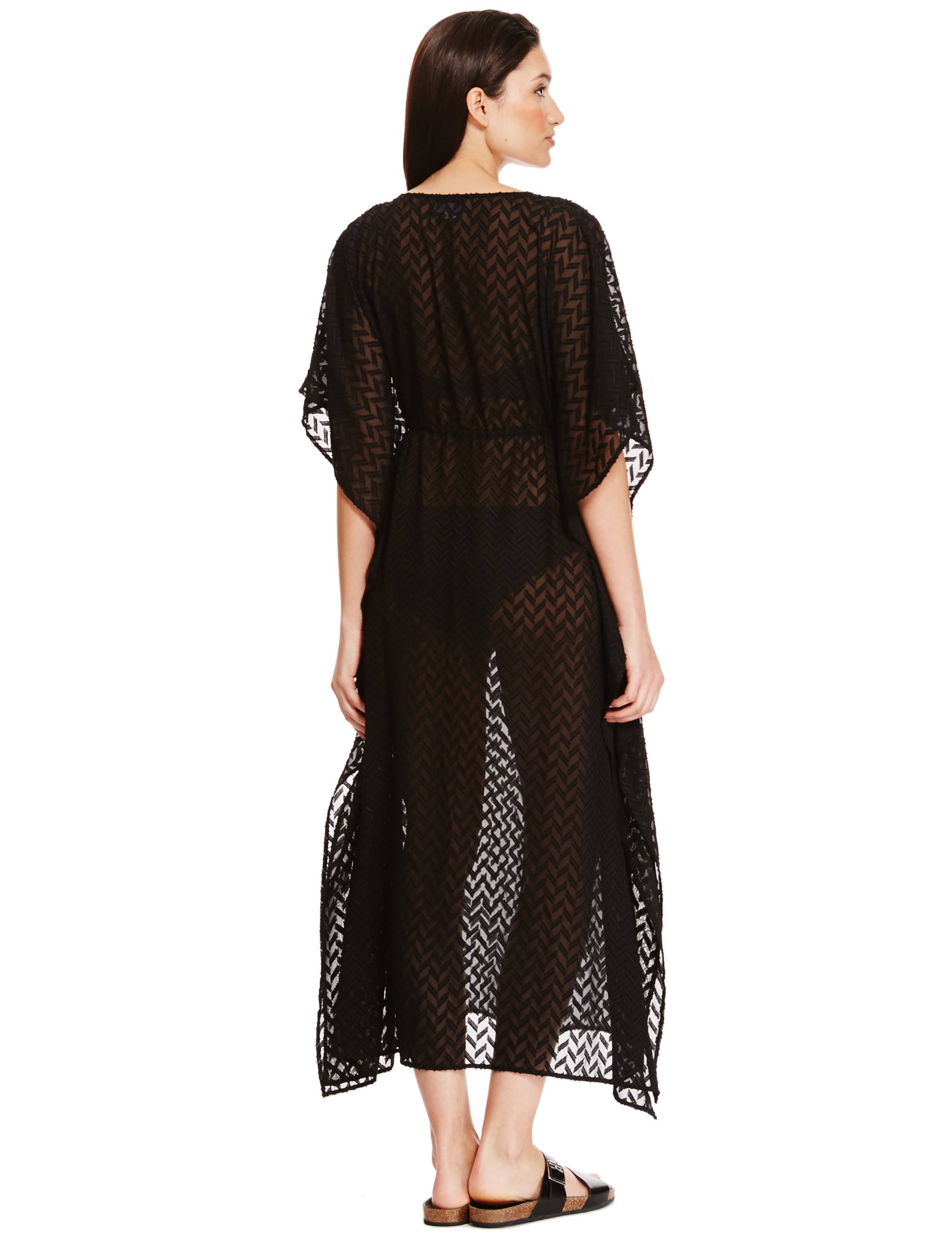 Front Tie Textured Maxi Kimono Wrap 3 of 3