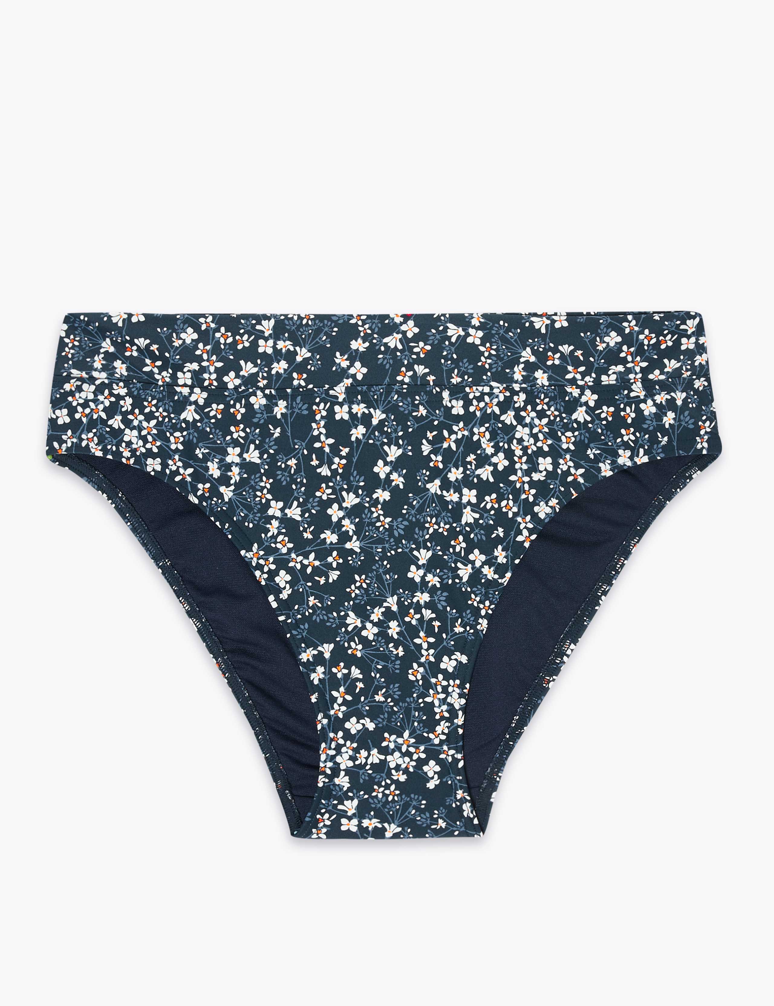 Ditsy Floral High Waisted Bikini Bottoms 2 of 5