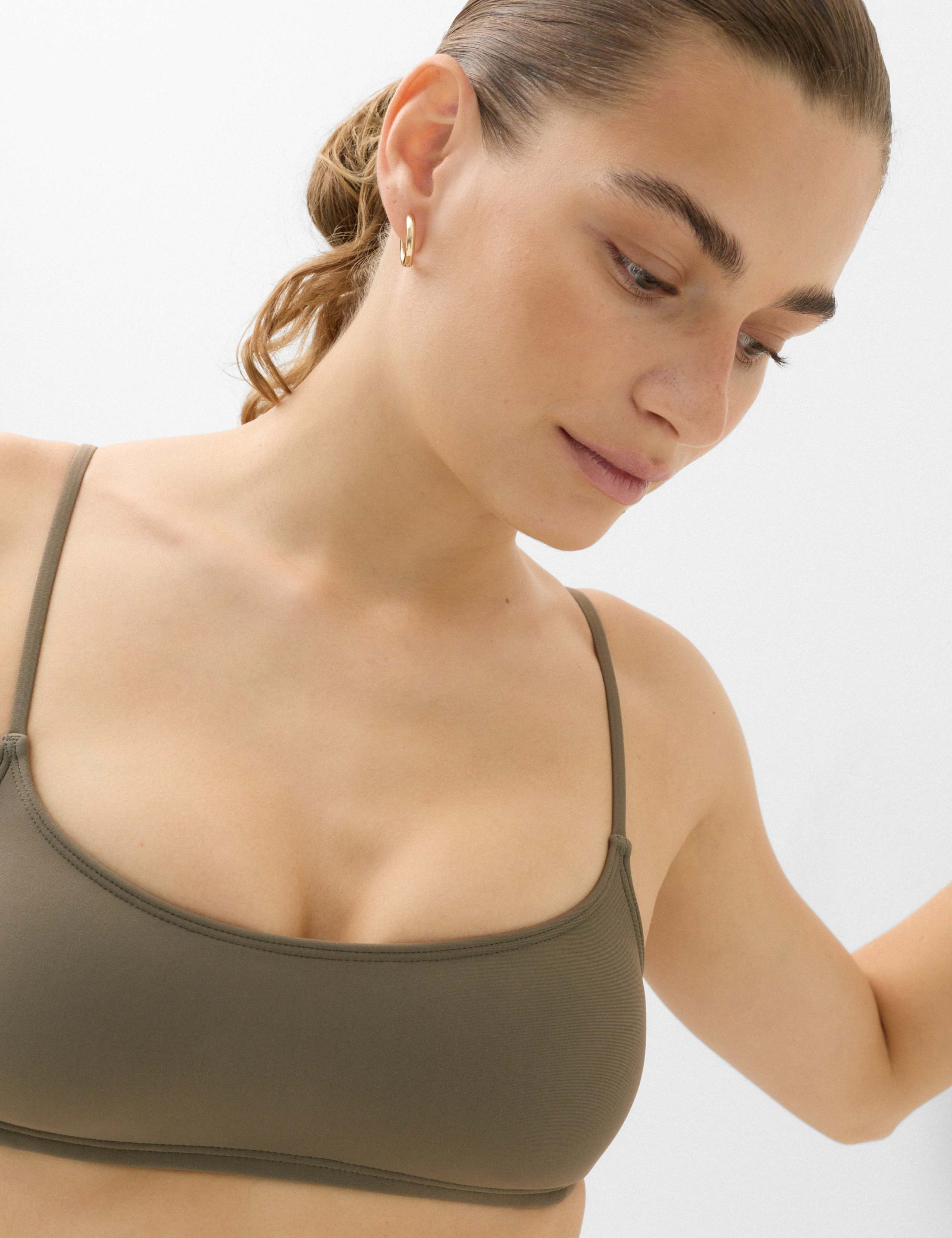 Padded Cropped Scoop Neck Bikini Top 3 of 5