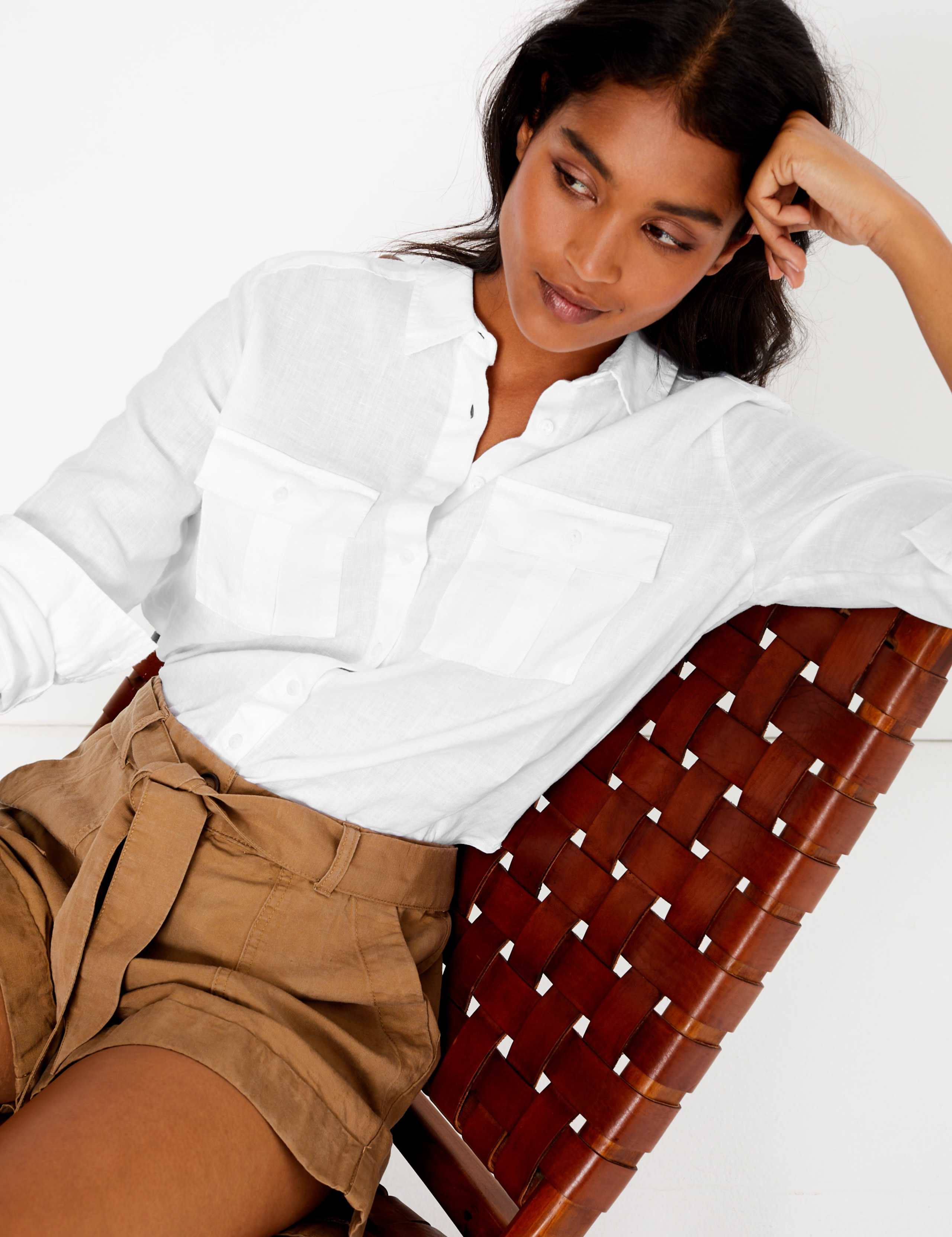 Pure Linen Utility Shirt 3 of 5