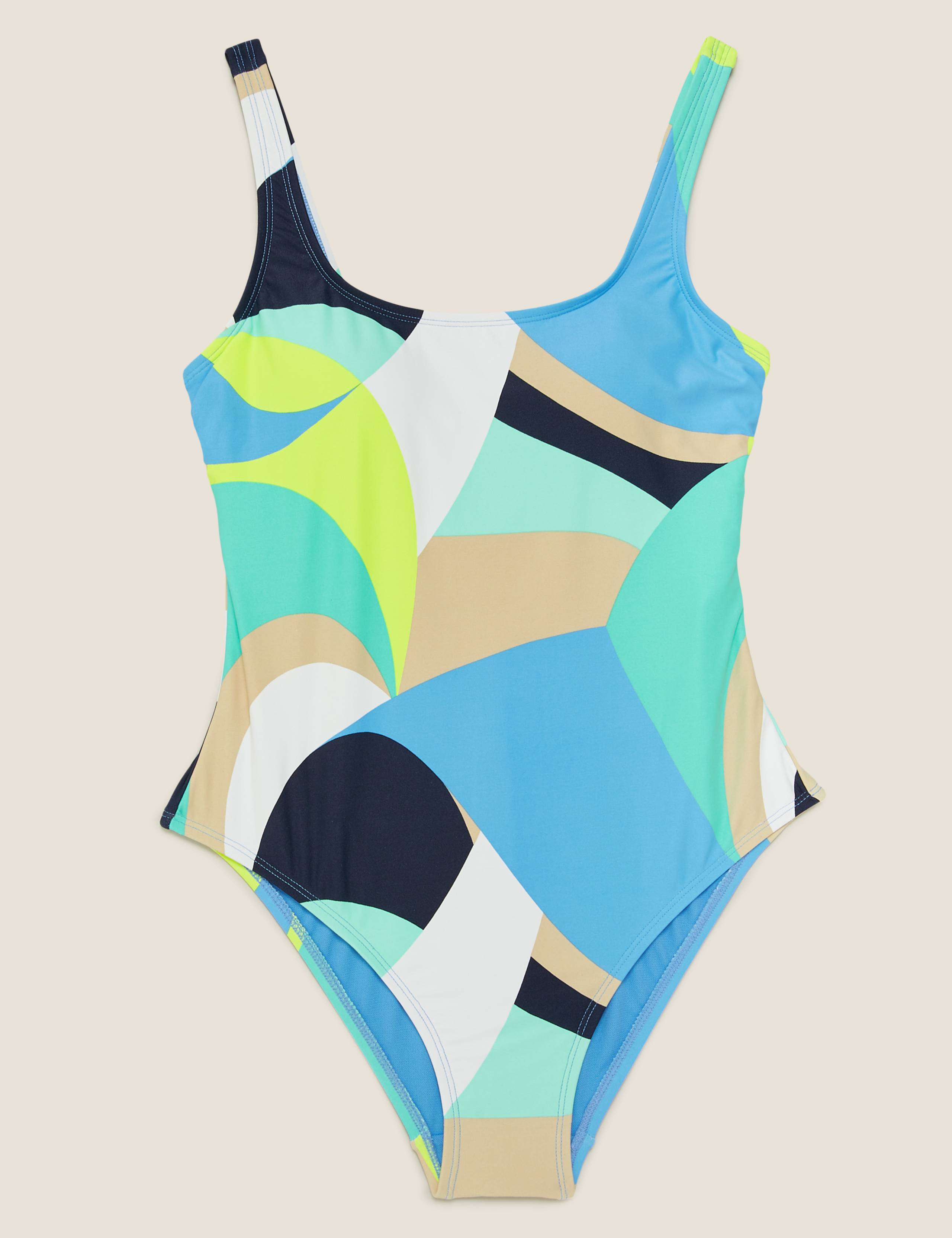 Printed Swirl Scoop Neck Swimsuit 1 of 1