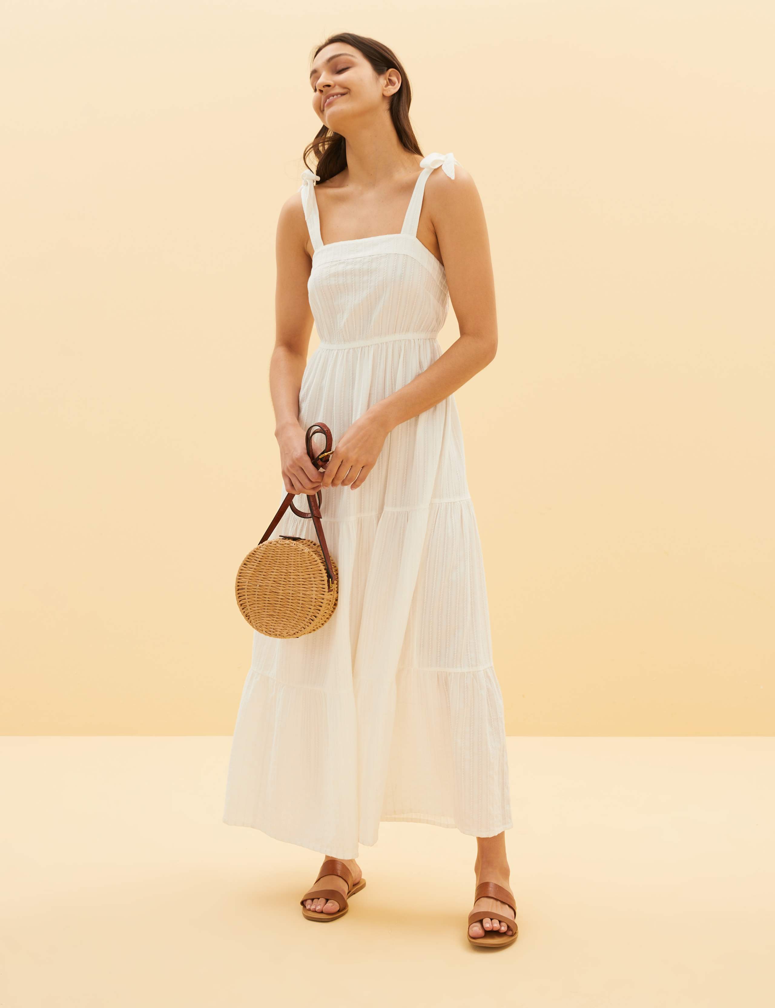 Pure Cotton Midi Slip Beach Dress 1 of 5