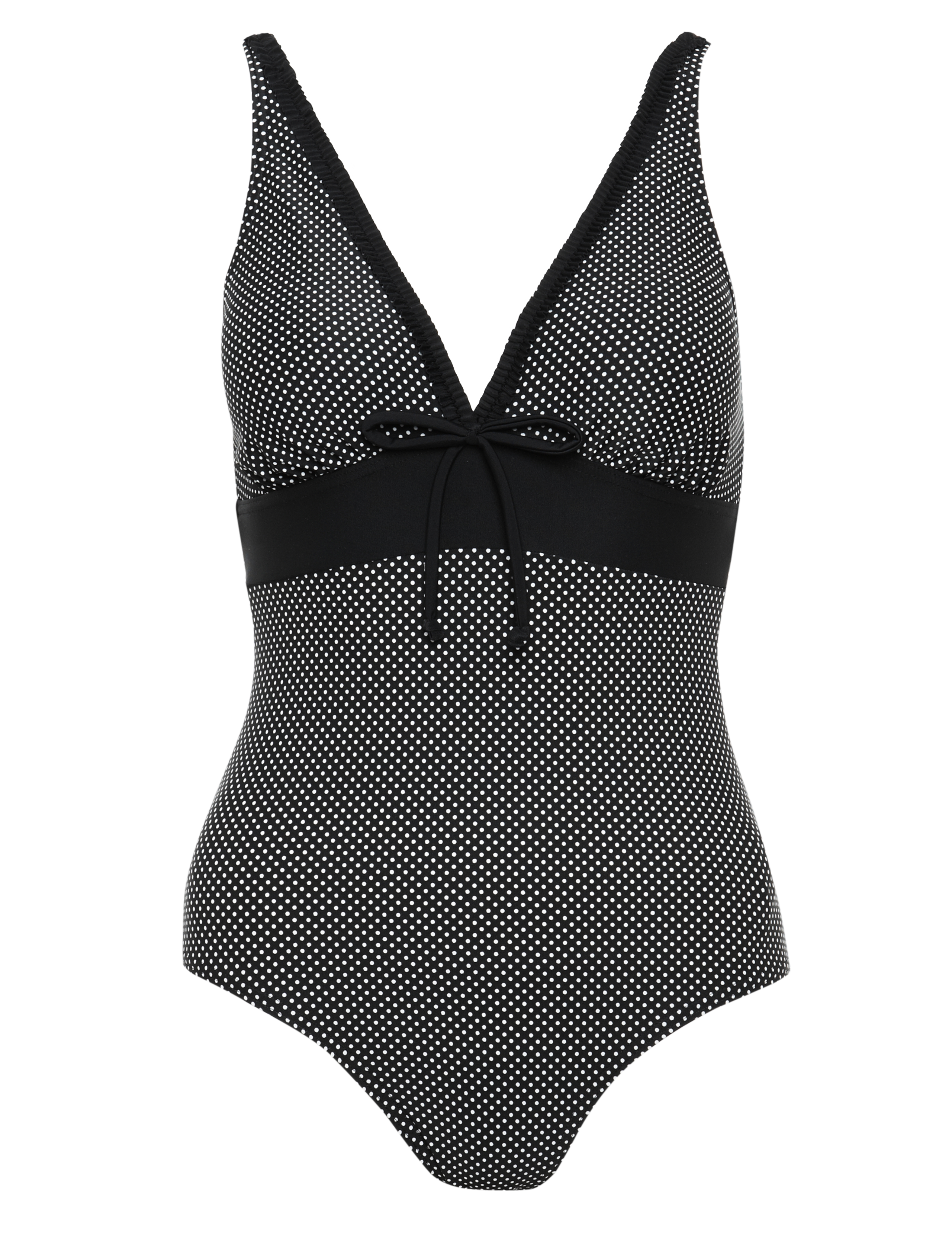 Frill Neckline Spotted Swimsuit 2 of 5