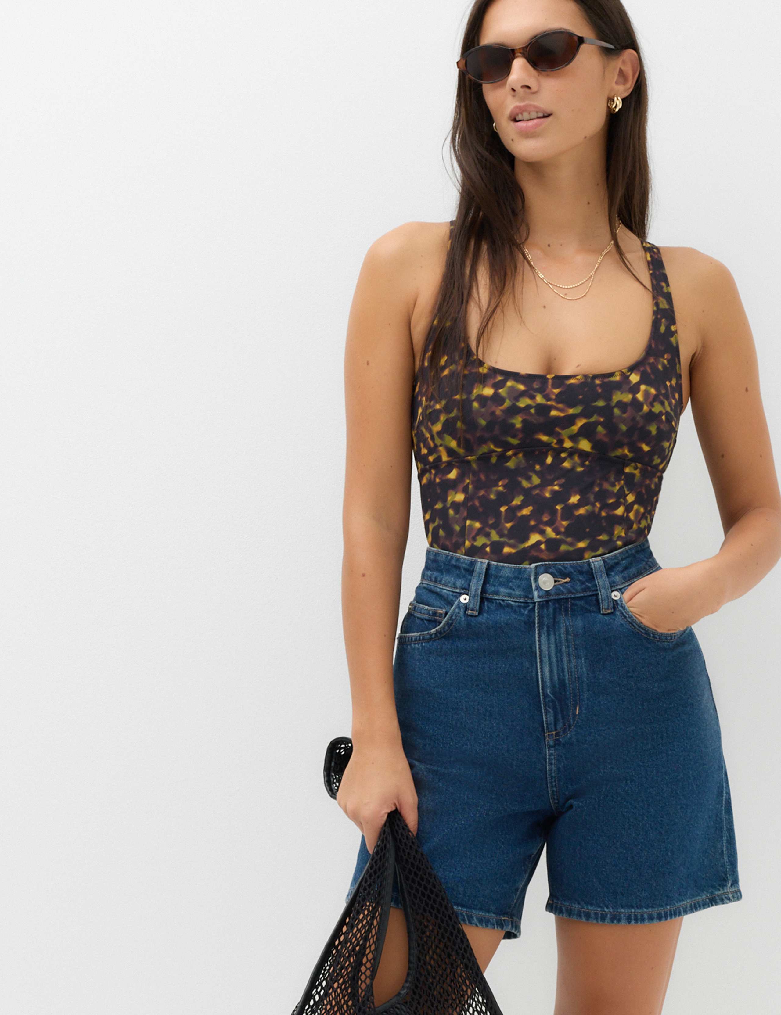 Printed Firm Control Scoop Neck Swimsuit 5 of 6