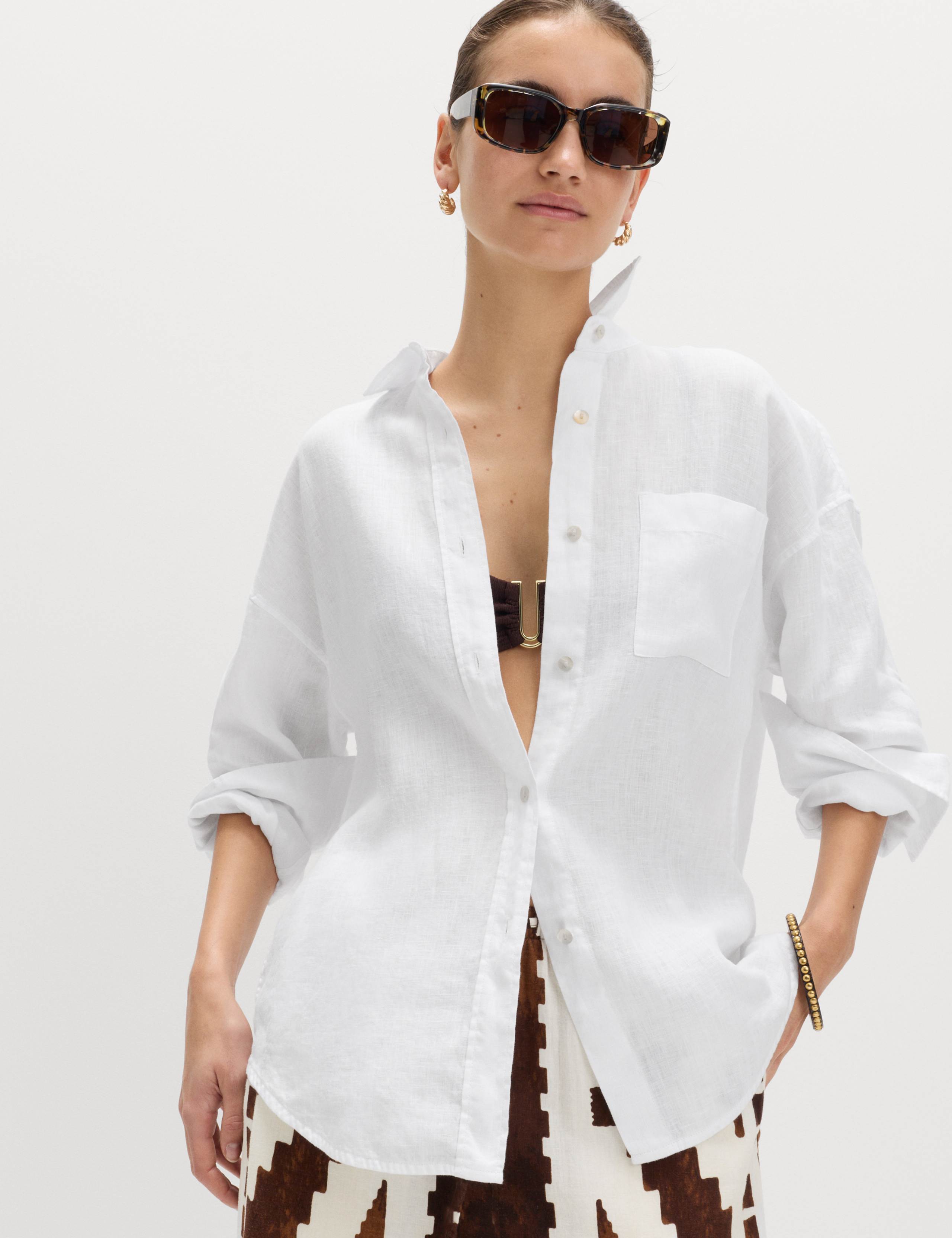 Pure Linen Relaxed Shirt 1 of 6