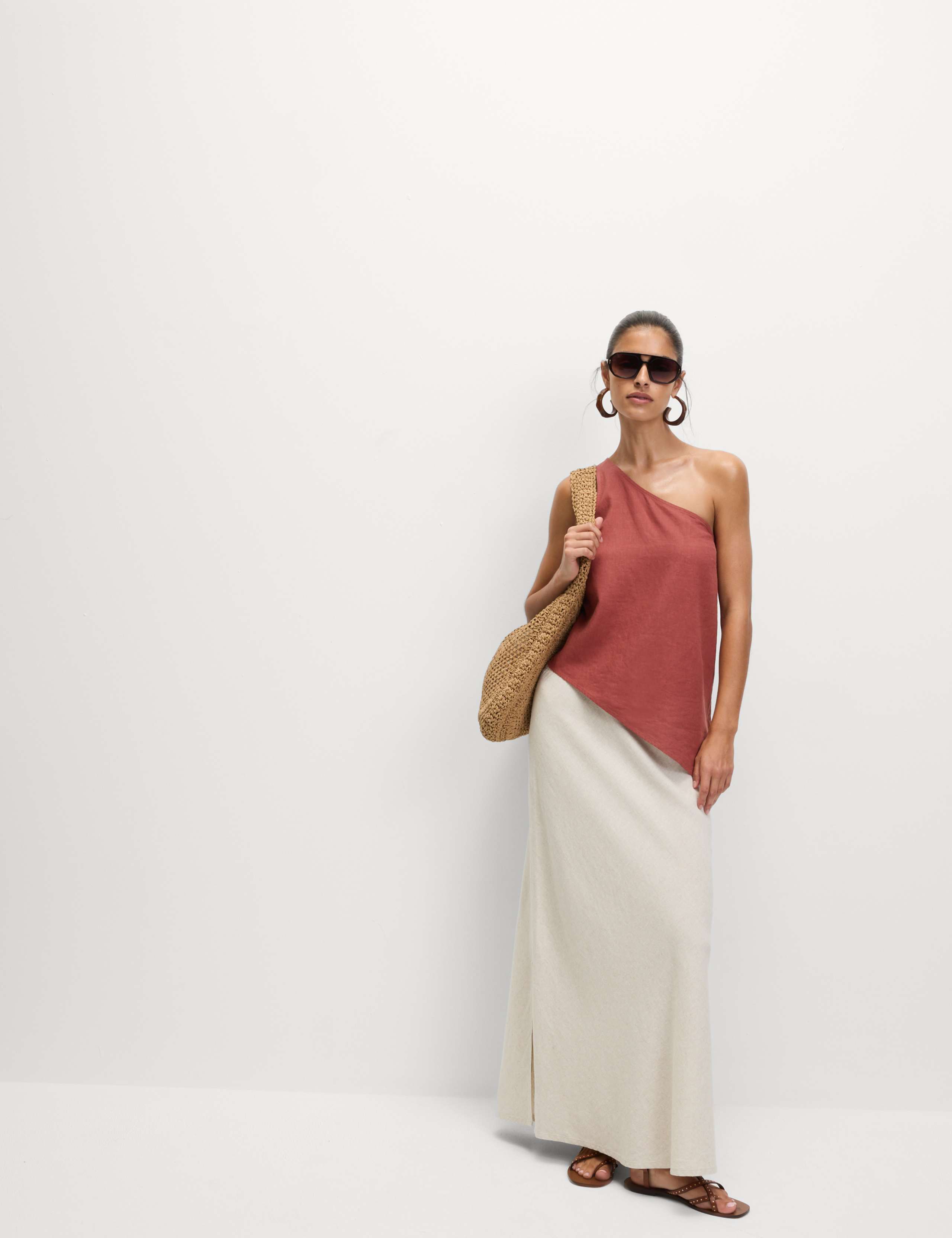Linen Rich One Shoulder Top 4 of 6
