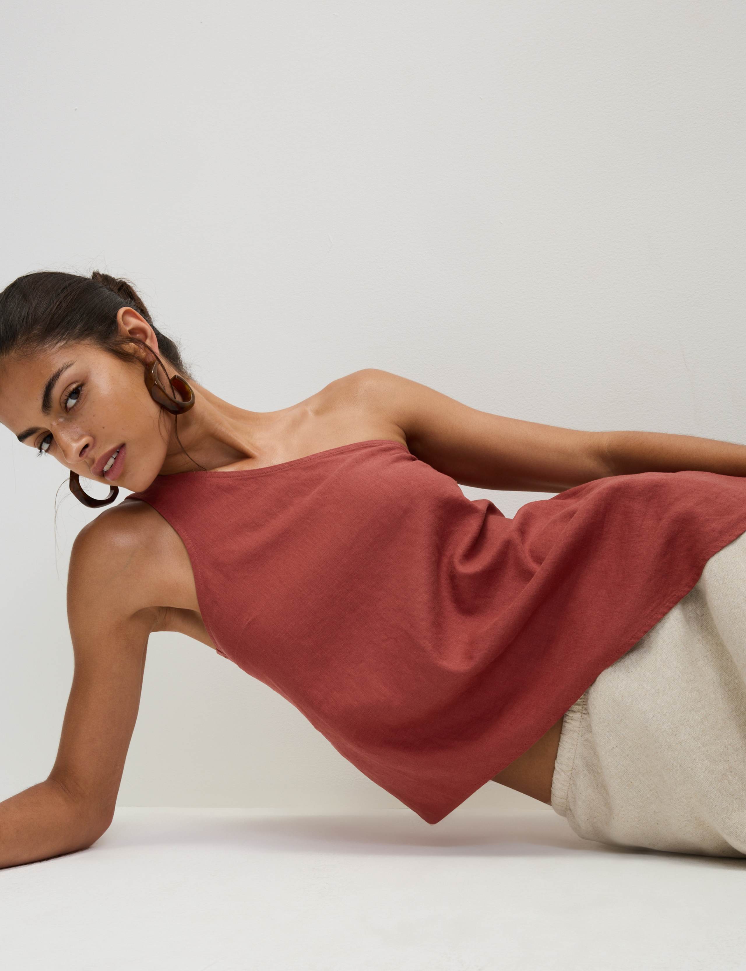 Linen Rich One Shoulder Top 6 of 6
