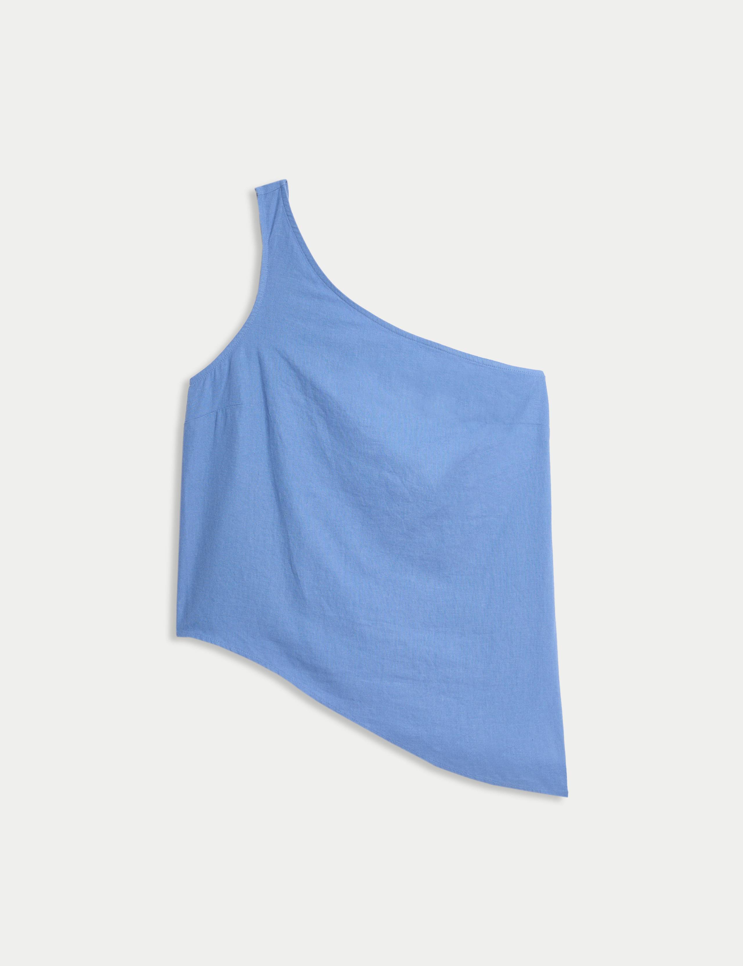 Linen Rich One Shoulder Top 2 of 5