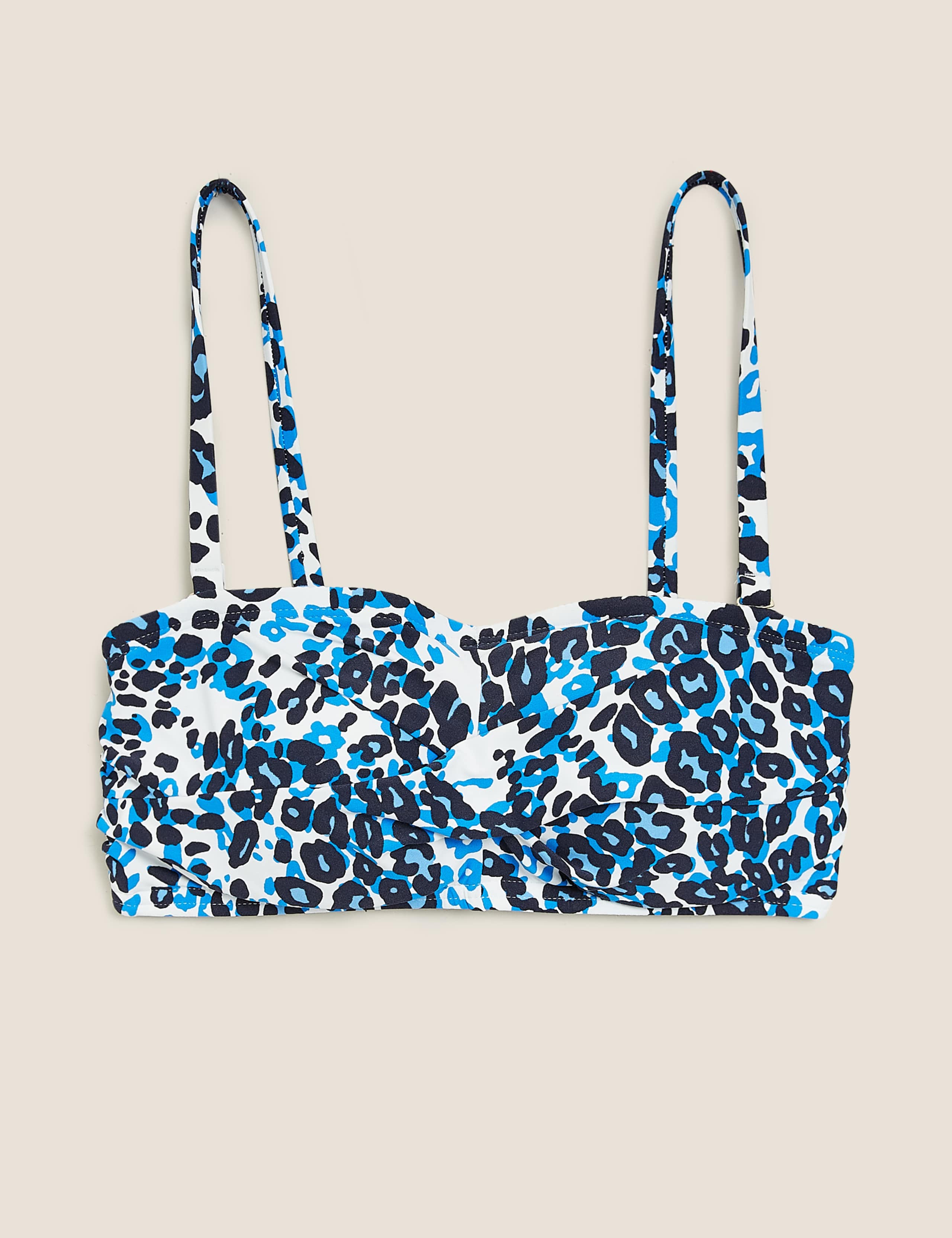 Animal Print Padded Bandeau Bikini Top 2 of 7