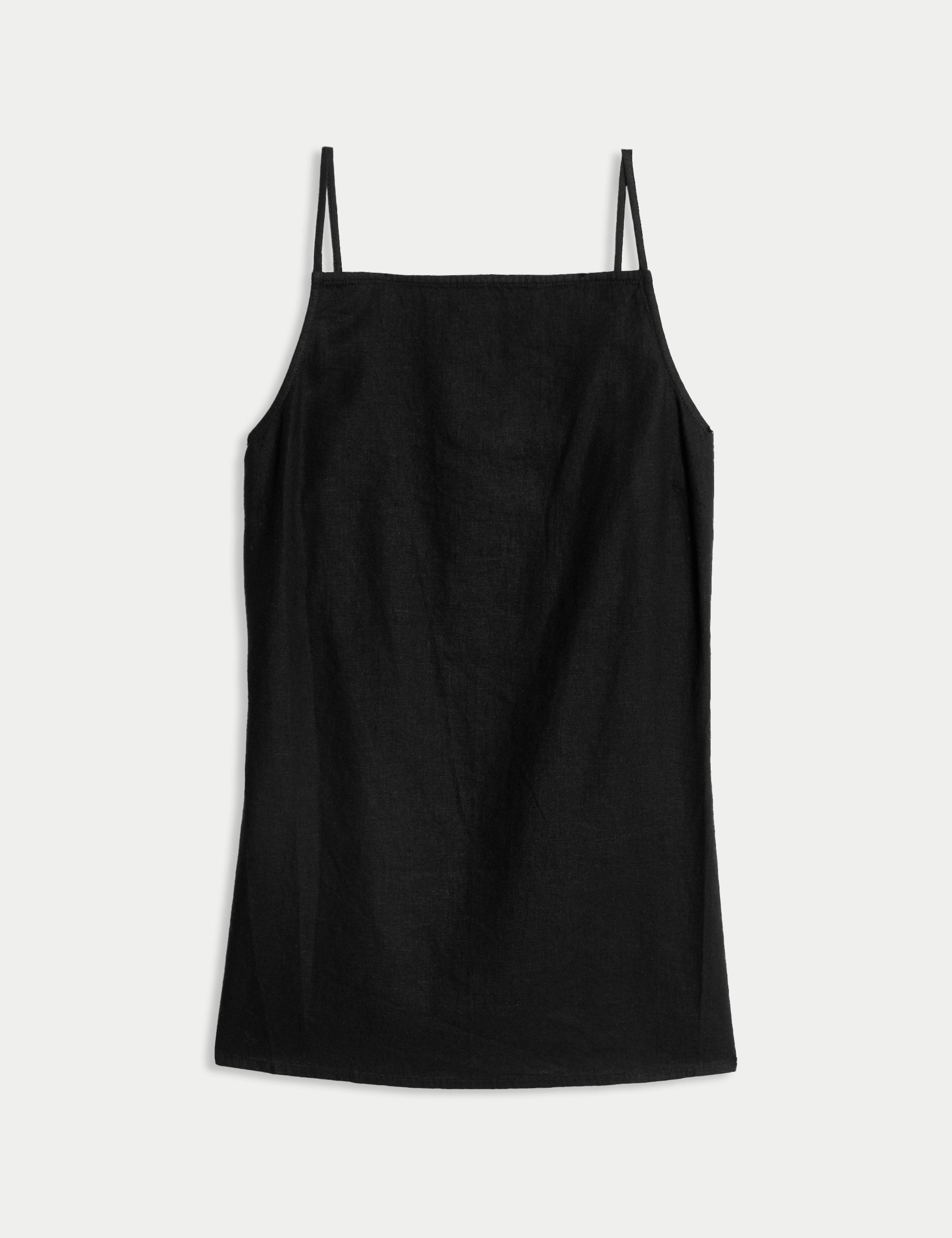 Linen Rich Button Through Cami Top 2 of 5
