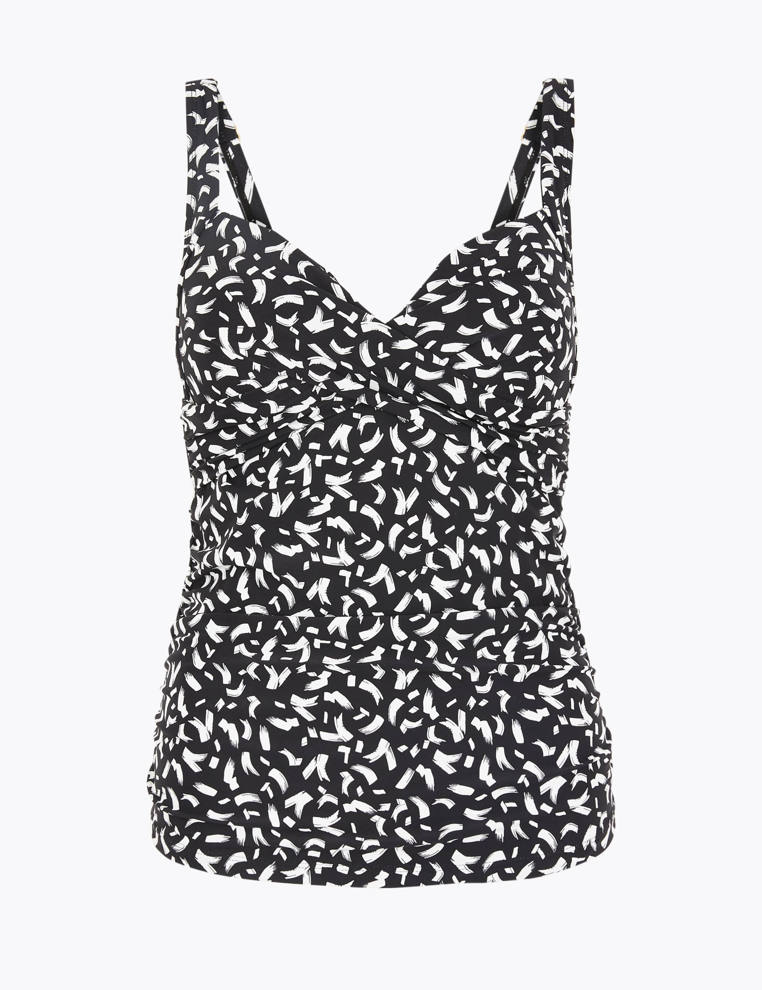 Tummy Control Plunge Wrap Tankini Top 2 of 5