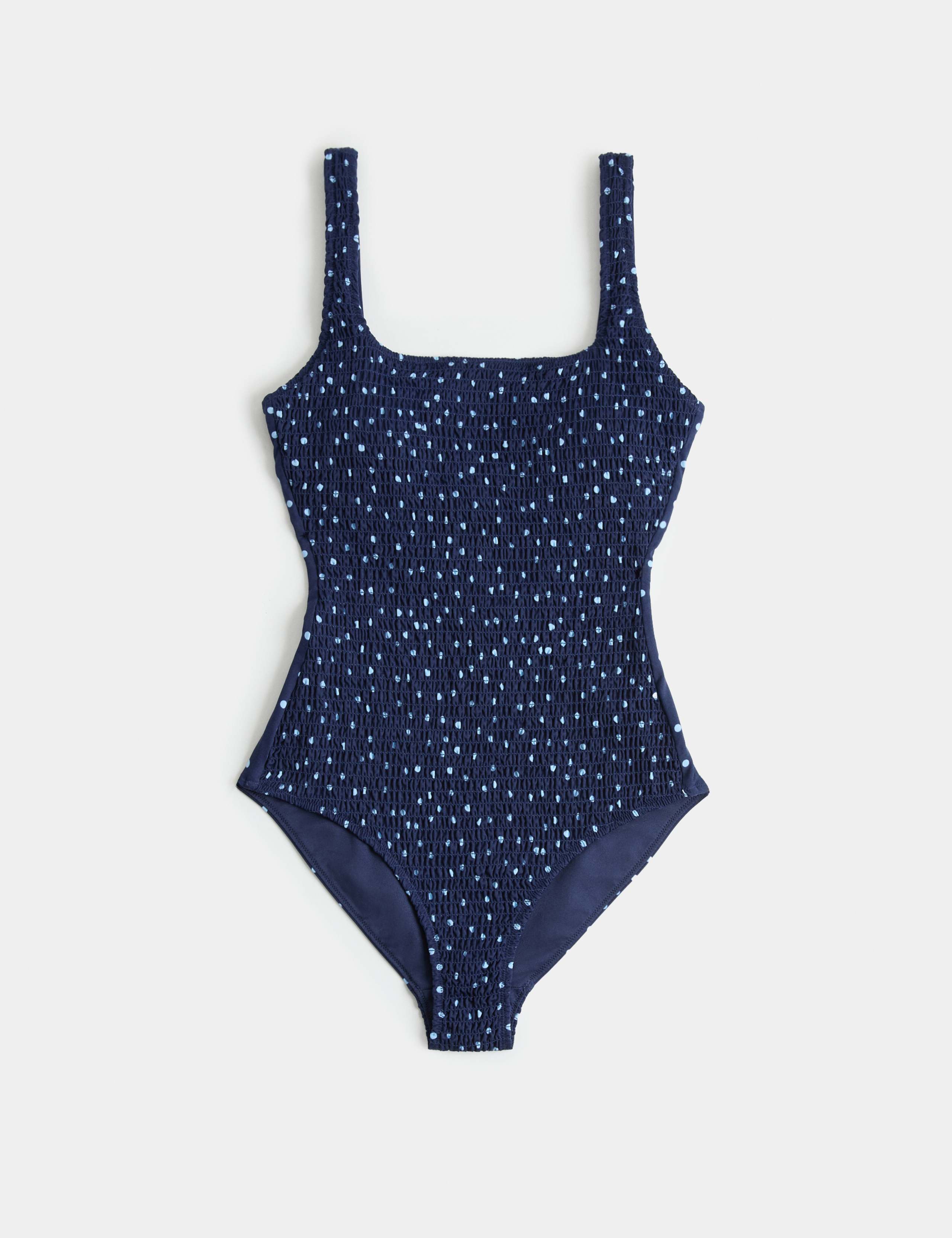 Spot Smocked Scoop Neck Swimsuit 2 of 6