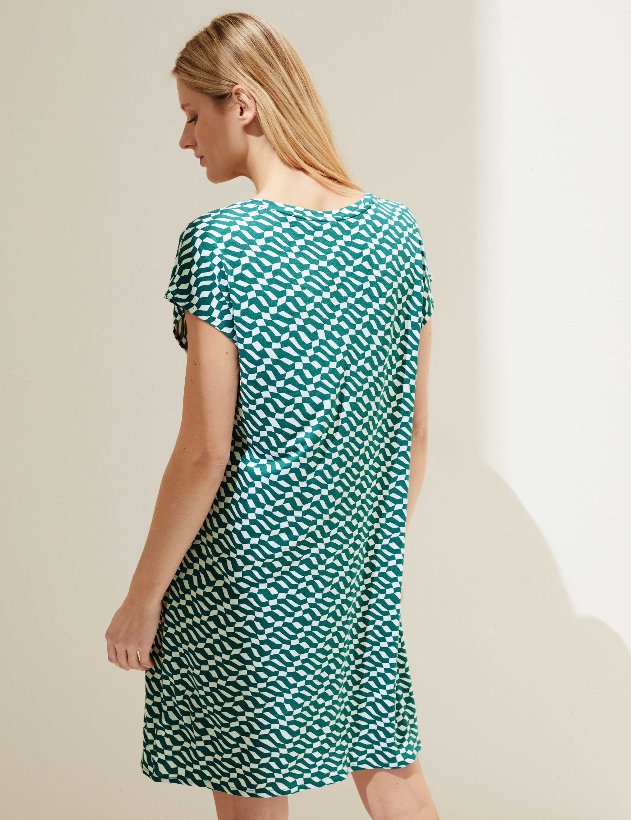 Jersey Printed V-Neck Mini T-Shirt Dress 6 of 7