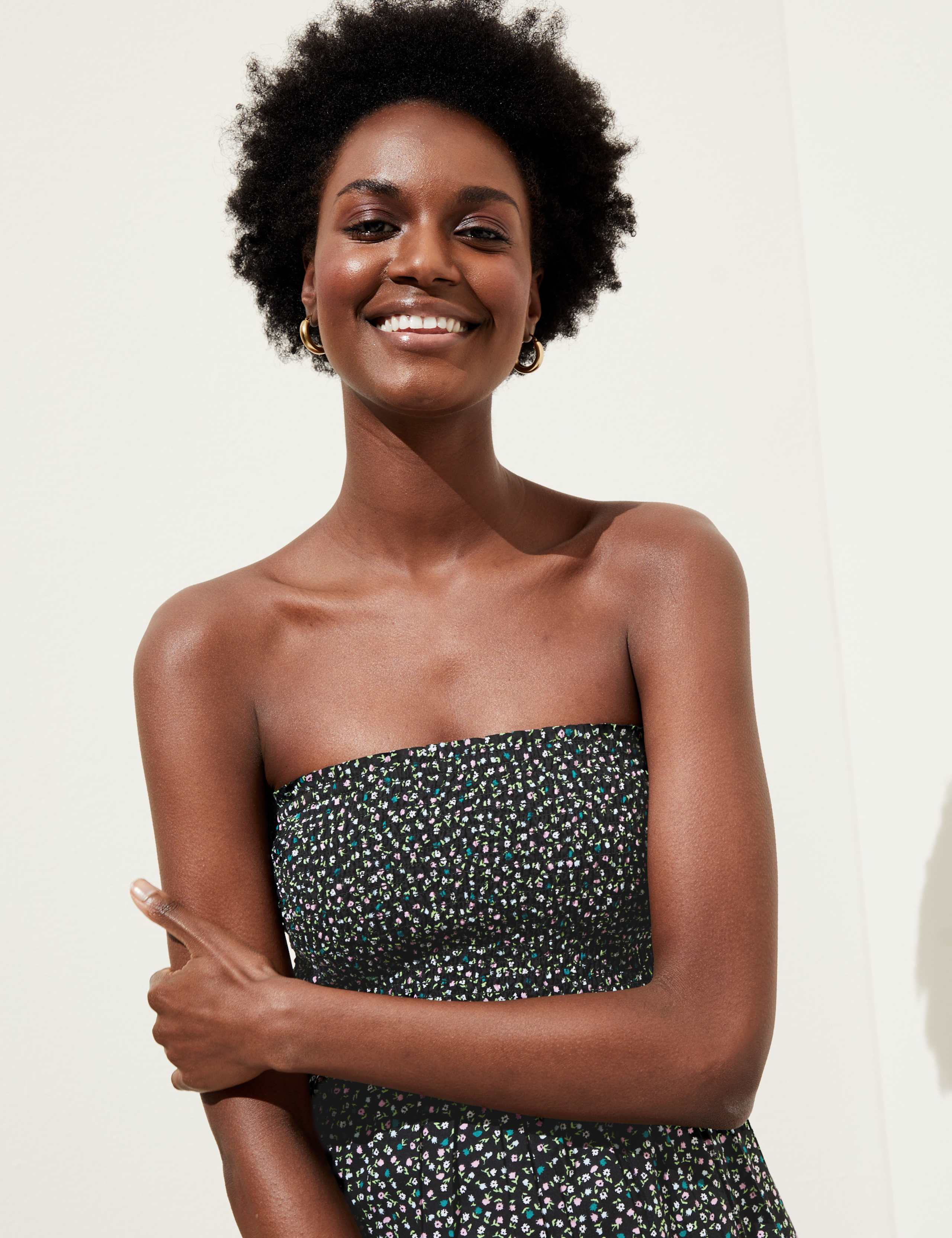Pure Cotton Printed Midi Beach Dress 5 of 5