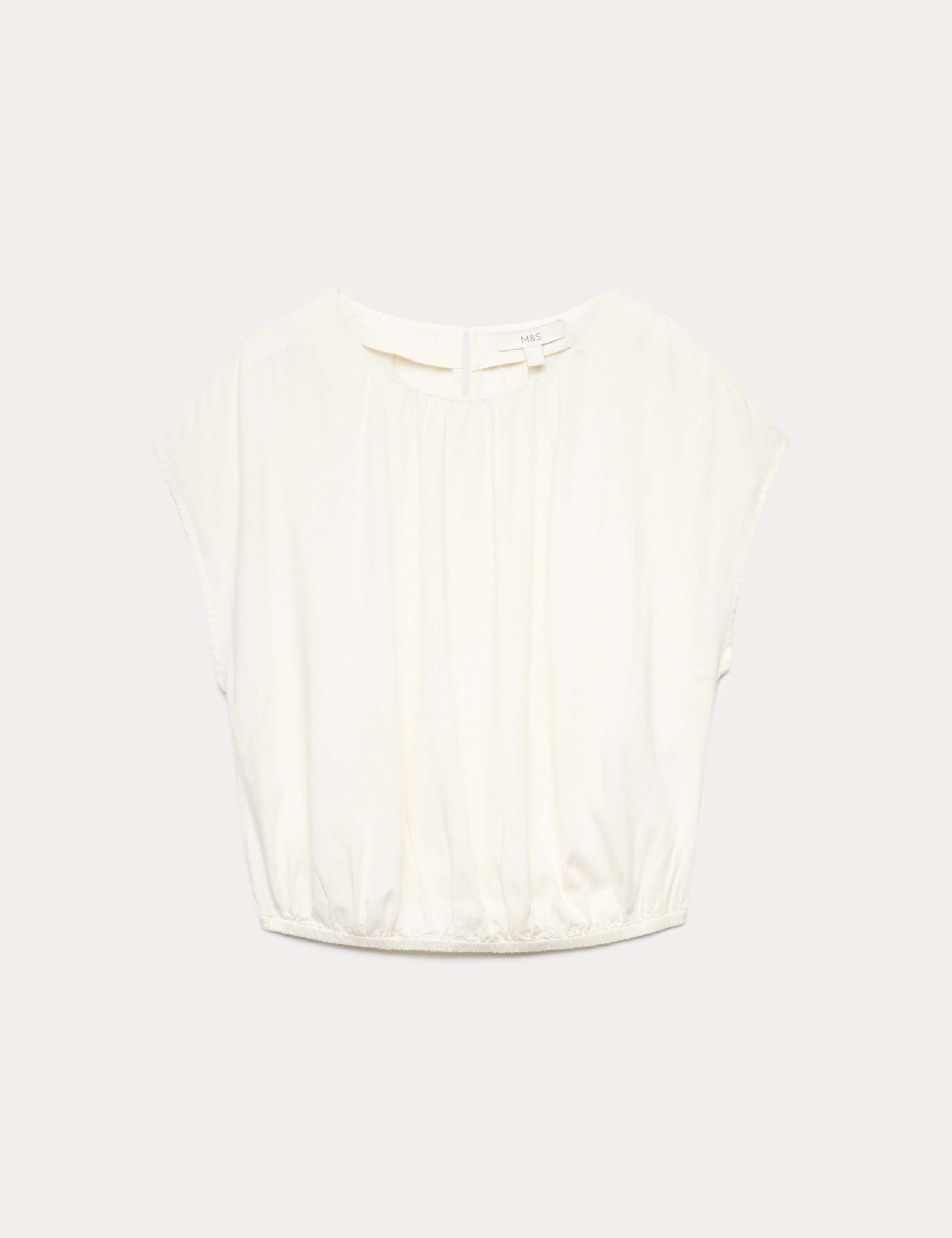 Gathered Hem Top With Linen 2 of 5