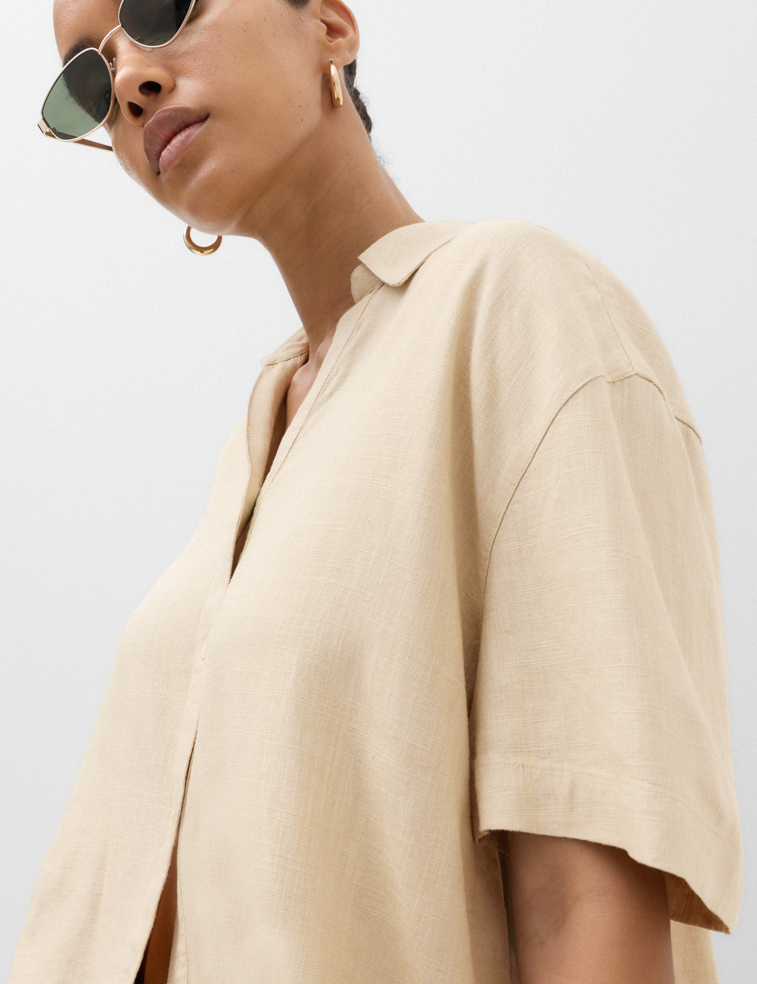 Oversized Shirt with Linen 5 of 6