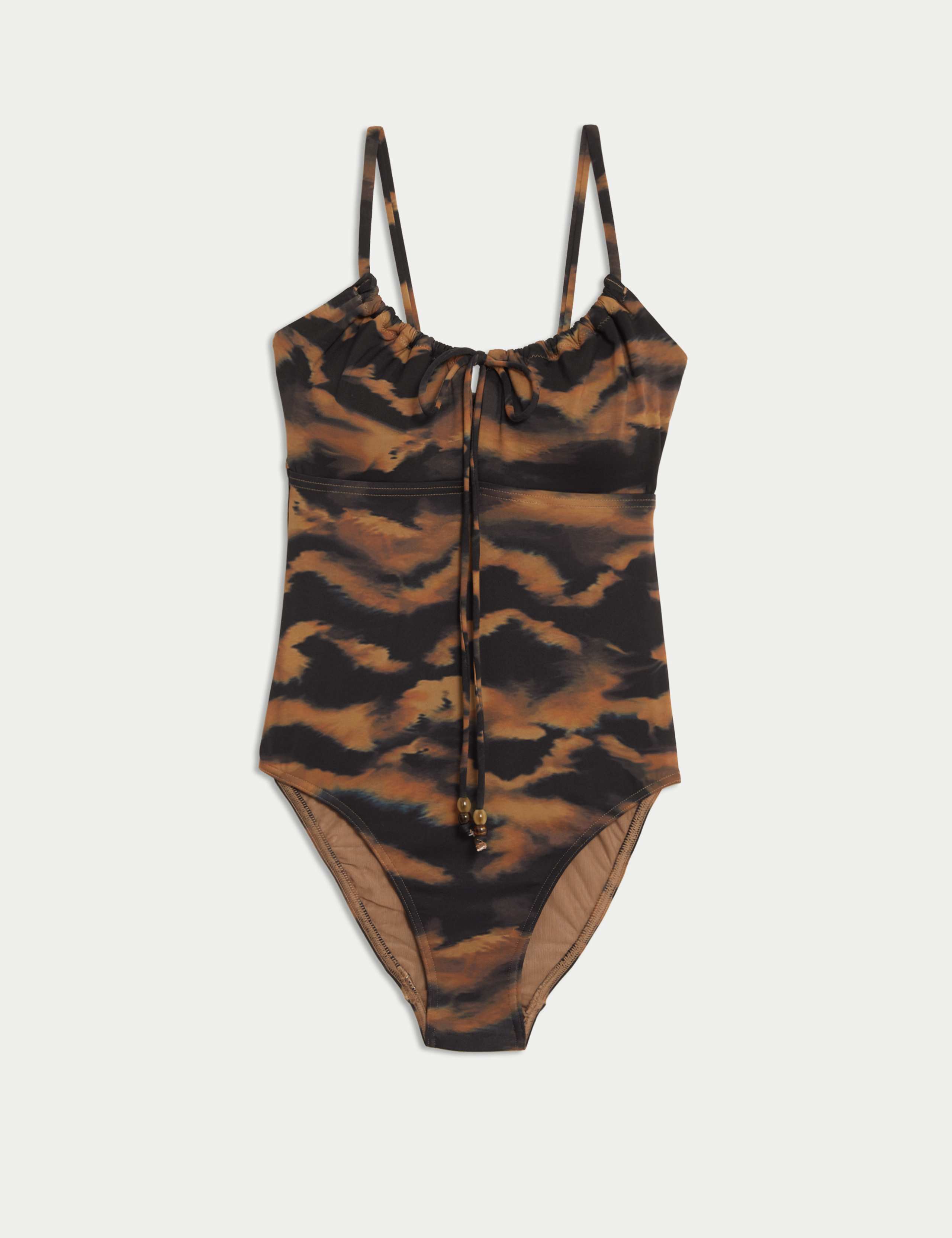 Printed Tie Front Swimsuit 2 of 5
