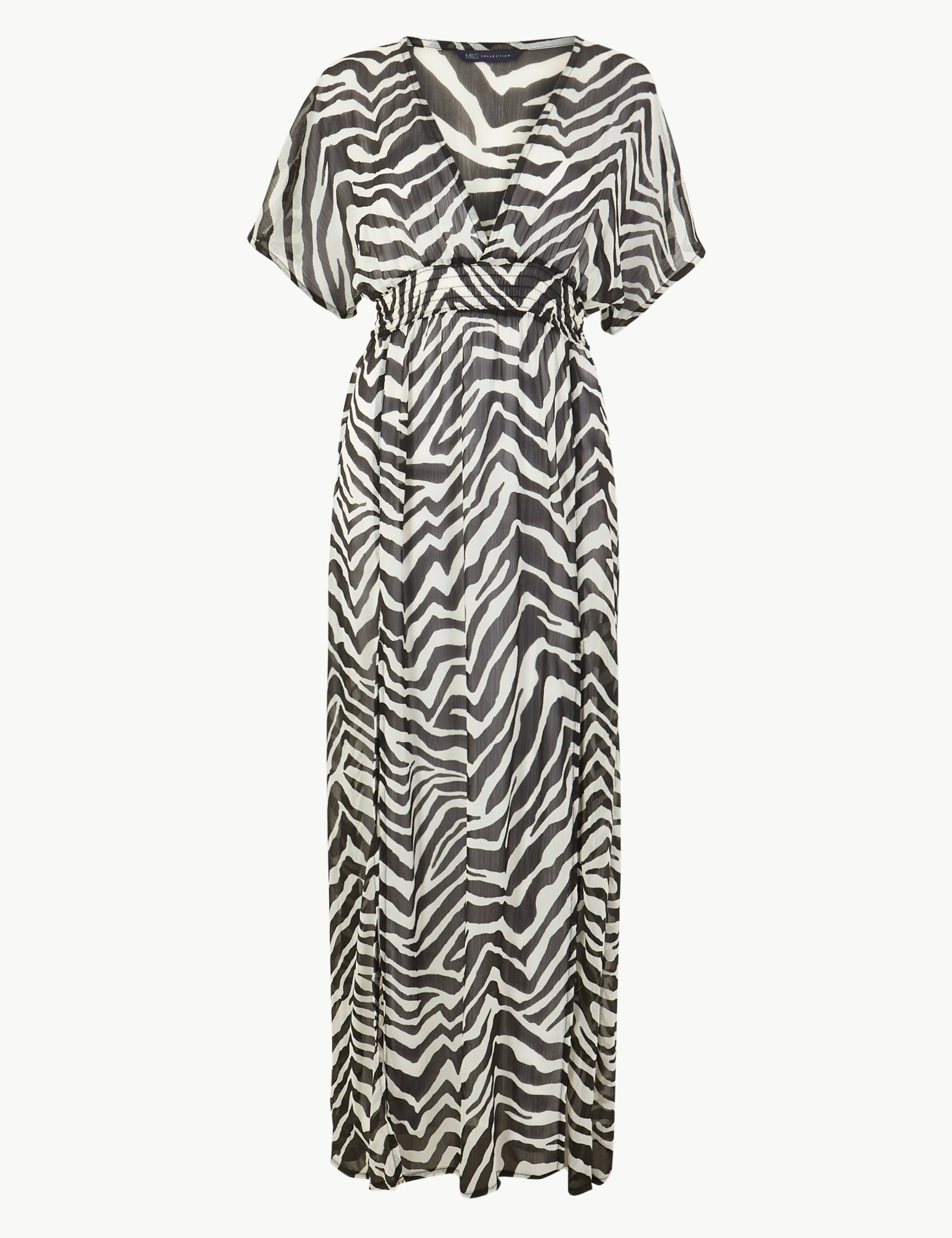 Zebra Print Maxi Beach Dress 2 of 4