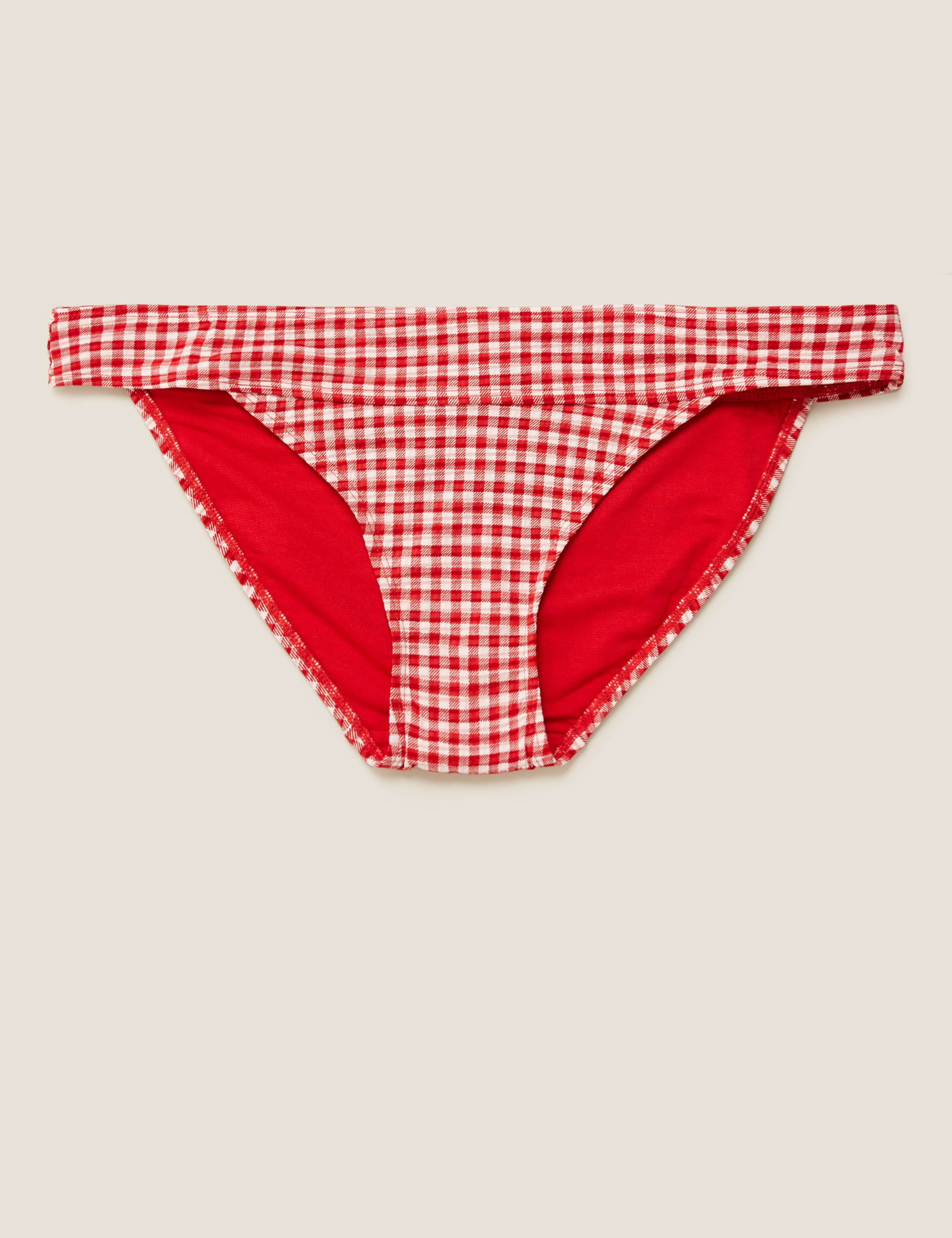 Textured Gingham High Leg Bikini Bottoms 2 of 4