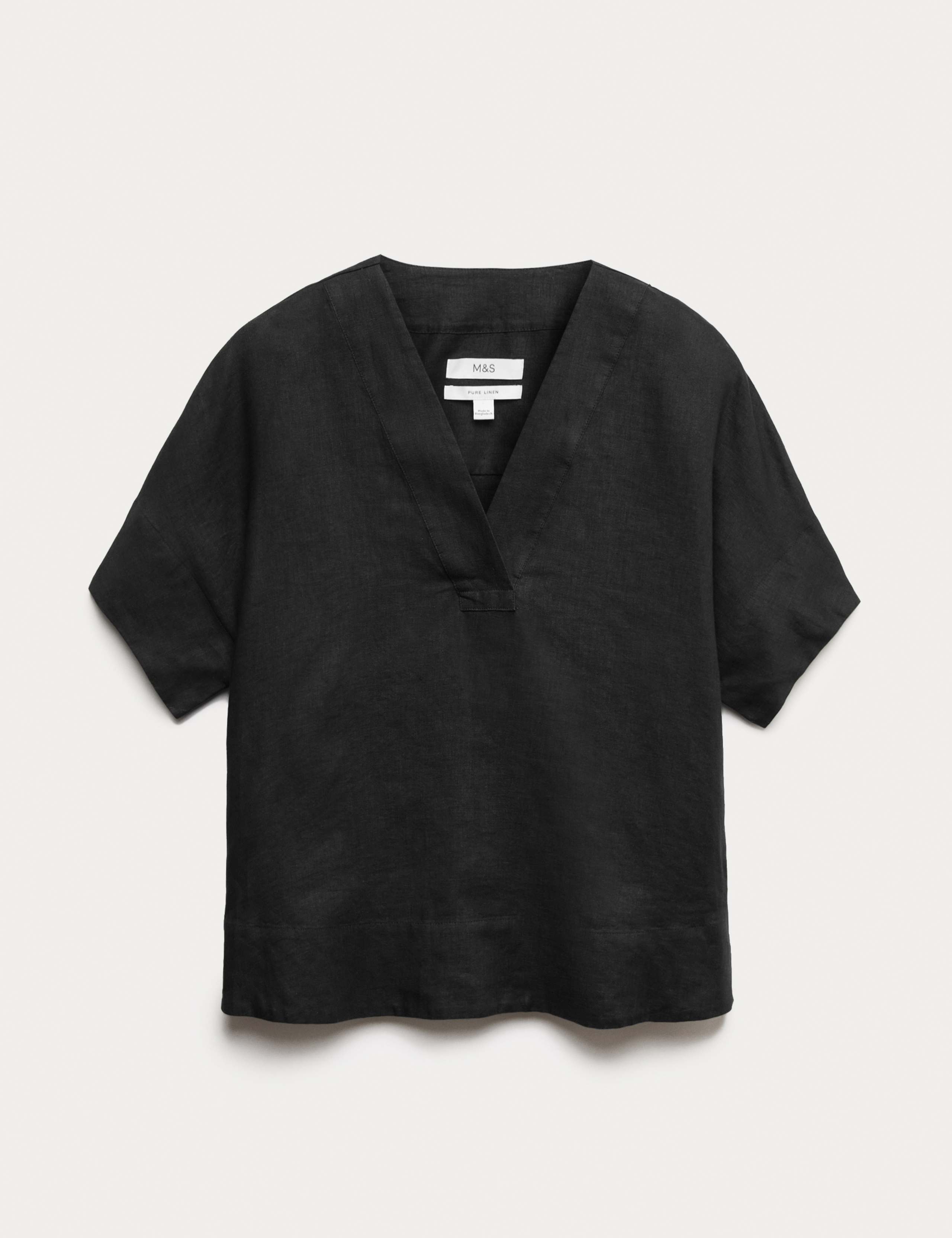 Pure Linen V-Neck Popover Top 2 of 7